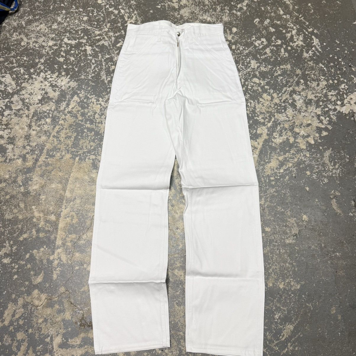 Carhartt Vintage Stone Cutter Carpenter Painter Pants White Baggy N Size US 29 - 8 Thumbnail