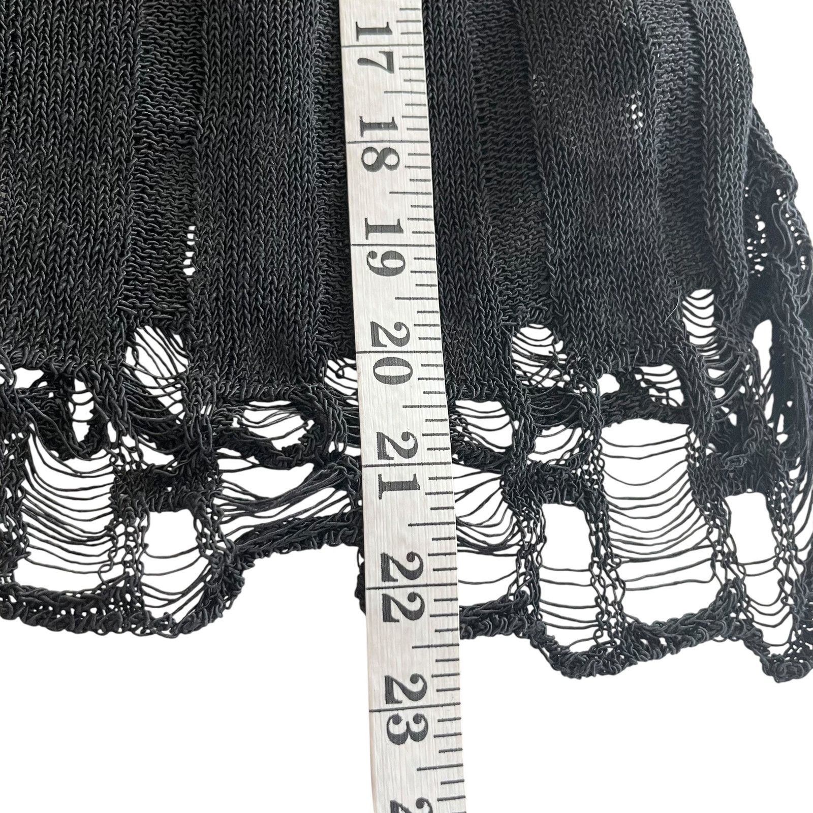 Other Aldomartins Black Semi Sheer Lace Knit Long Sleeve Cardigan Size XL / US 12-14 / IT 48-50 - 8 Thumbnail