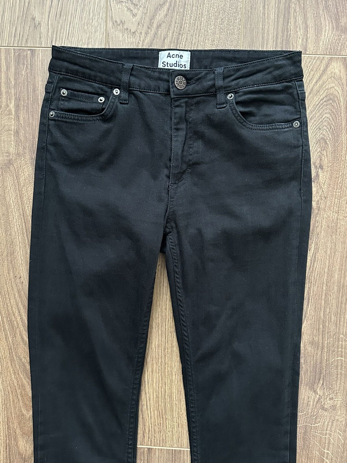 Acne Studios × Designer Acne Studios Flex Black Cotton Slim Women’s Jeans Size 28" / US 6 / IT 42 - 2 Thumbnail