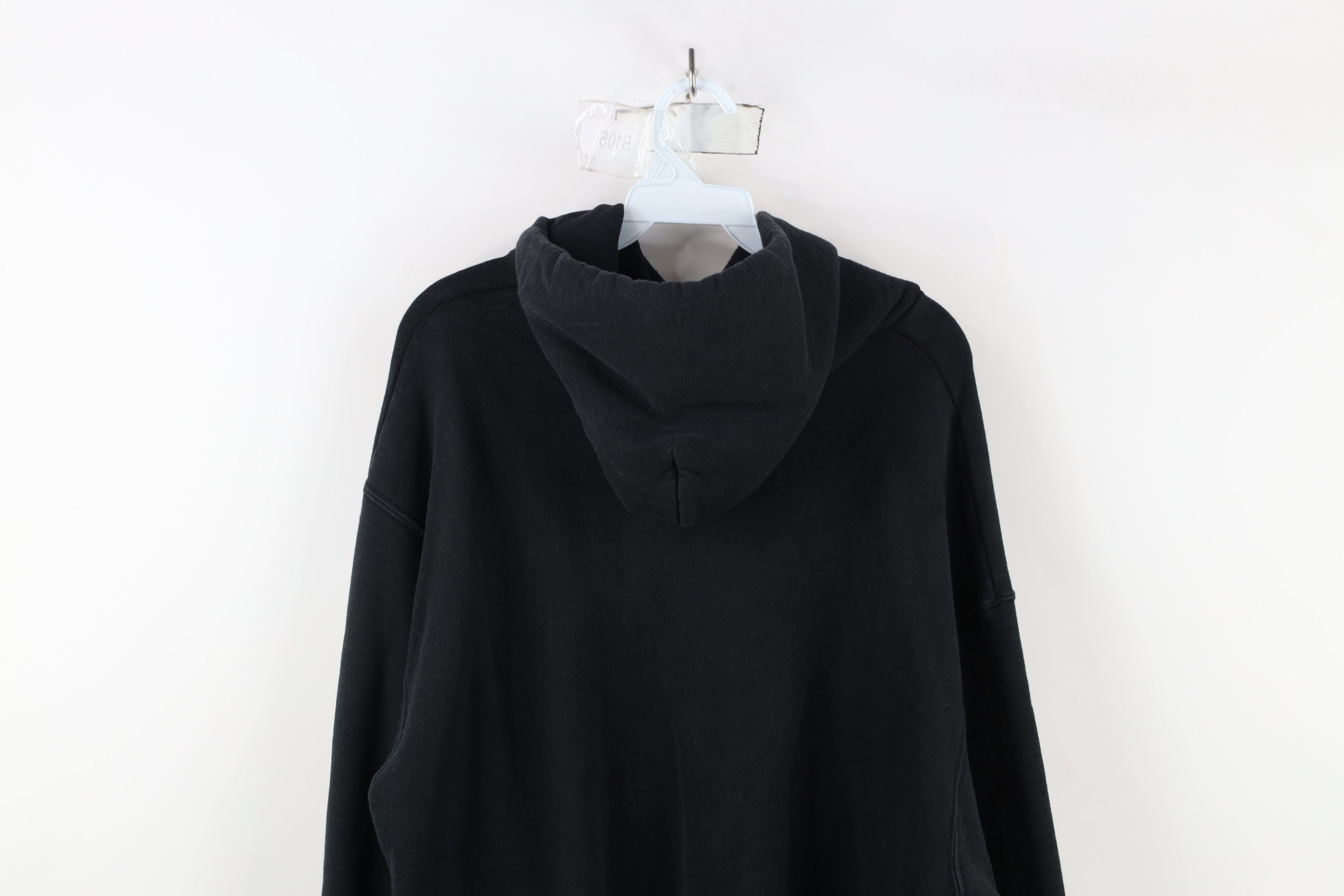 Vintage Vintage 90s Streetwear Heavyweight Side Pocket Hoodie Black Size US XL / EU 56 / 4 - 12 Thumbnail