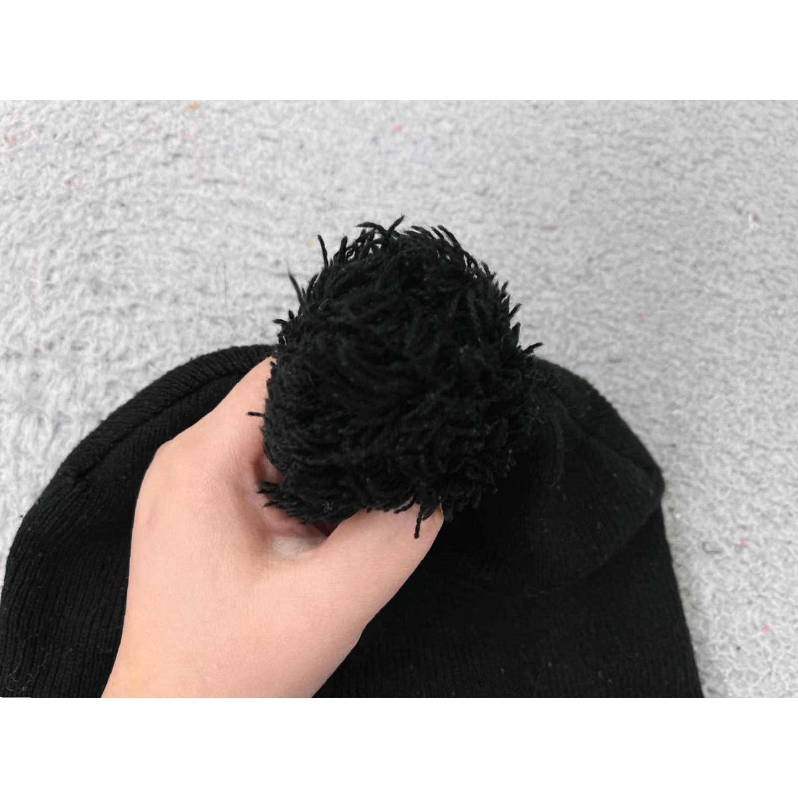 Vintage Uncanny.GG Beanie Adult One Size Black Knit Acrylic Pom On Stream Advertising Men Beanie Black Advertising 90s Stream Theme Men Size ONE SIZE - 3 Thumbnail