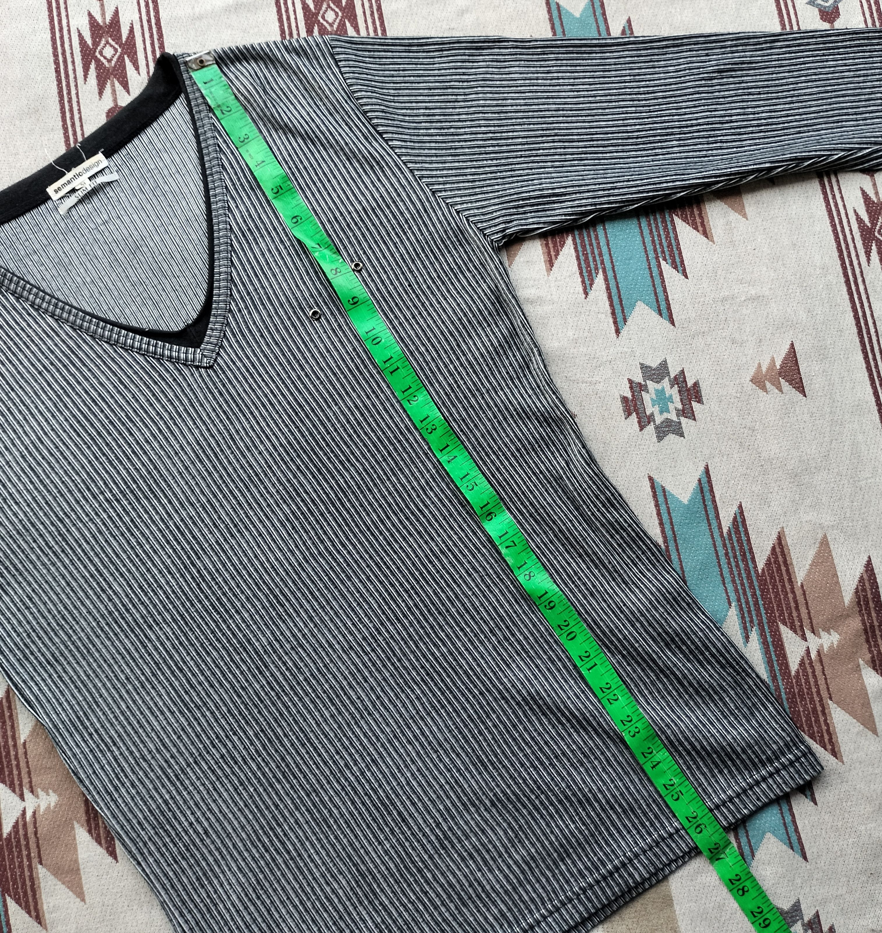 semanticdesign Semantic design V-neck strip long sleeve shirt Size US M / EU 48-50 / 2 - 15 Thumbnail