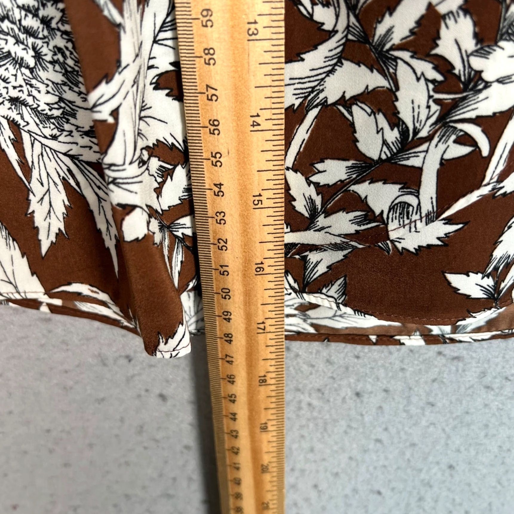 Express Express Floral Mini Skirt Women's 6 Brown 100% Polyester NEW! Size 28" / US 6 / IT 42 - 7 Thumbnail