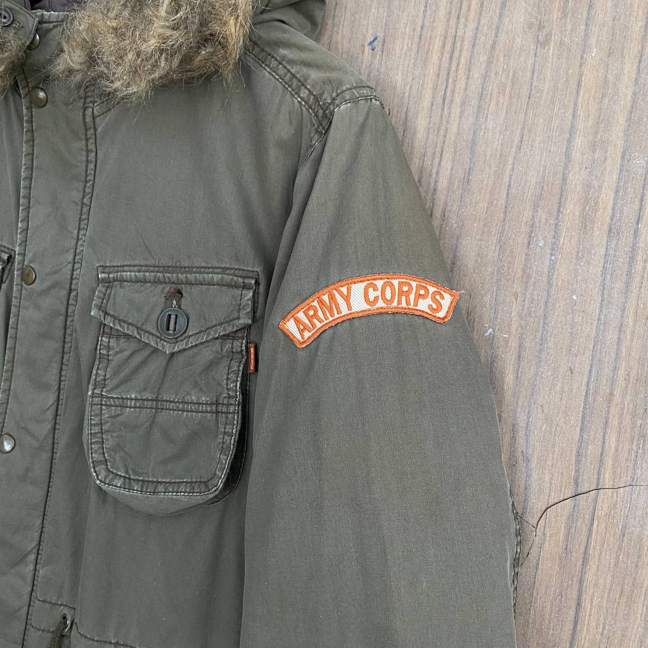 Japanese Brand × Vintage Vintage Wask Military 05 Army Crops Faux Fur Jacket Size US M / EU 48-50 / 2 - 9 Thumbnail