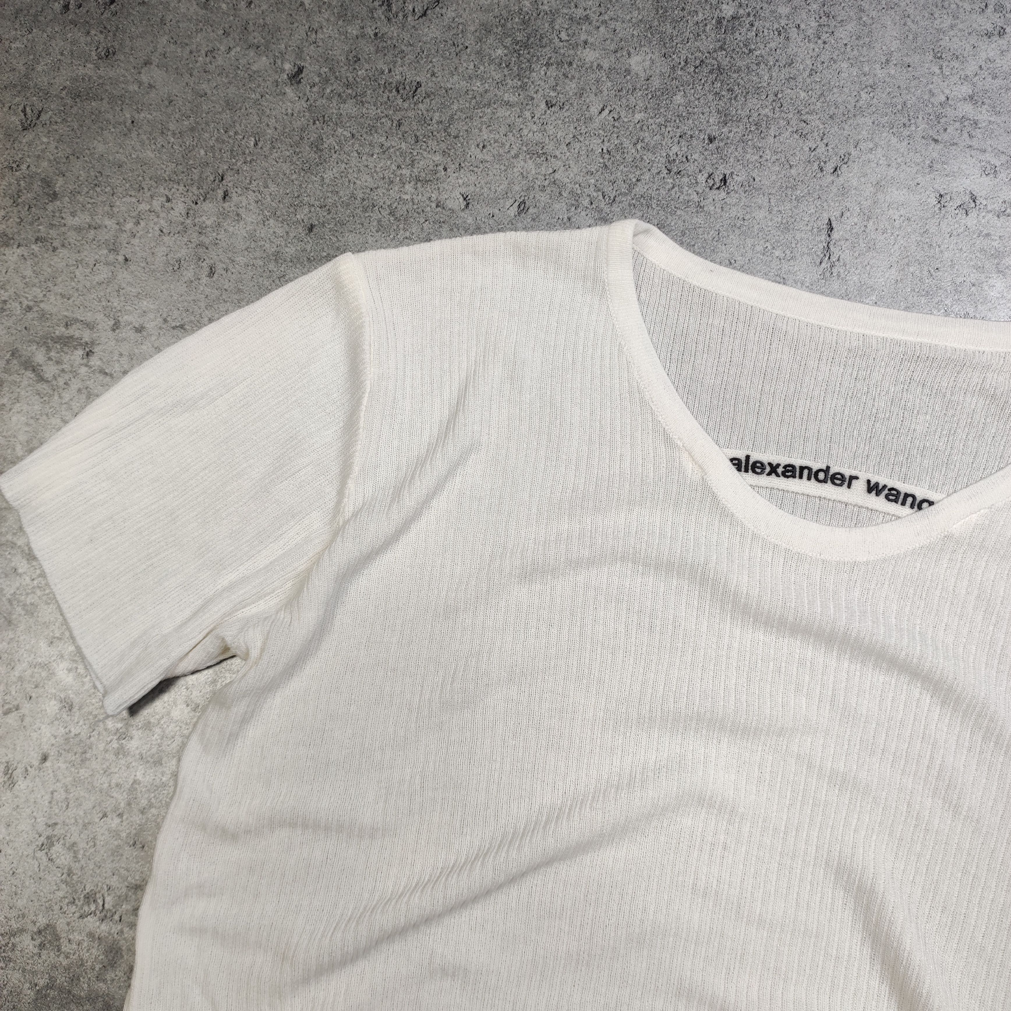 Alexander Wang RARE Alexander Wang Cream White Logo Blouse Size M / US 6-8 / IT 42-44 - 4 Thumbnail