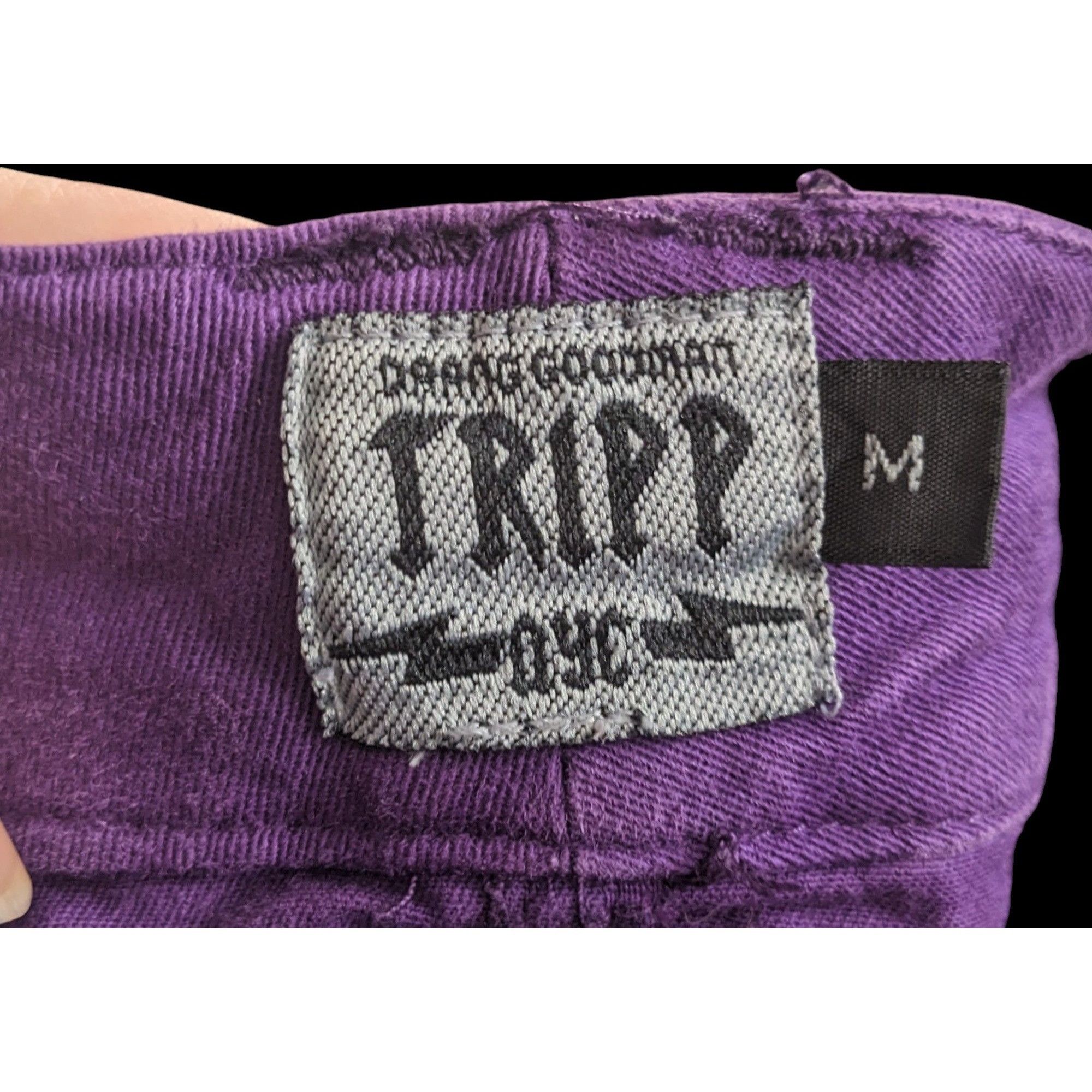 Tripp NYC Gothic Punk Tripp NYC Purple Denim Mini Skirt Size 31" - 6 Thumbnail