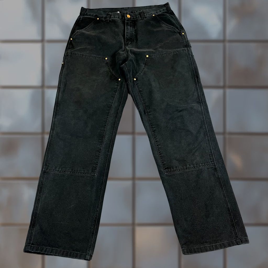 Carhartt Vintage Carhartt Jeans 34x32 Straight 5-Pocket Denim Black Mens Carhartt Regular Rise Mid Size US 34 / EU 50 - 1 Thumbnail