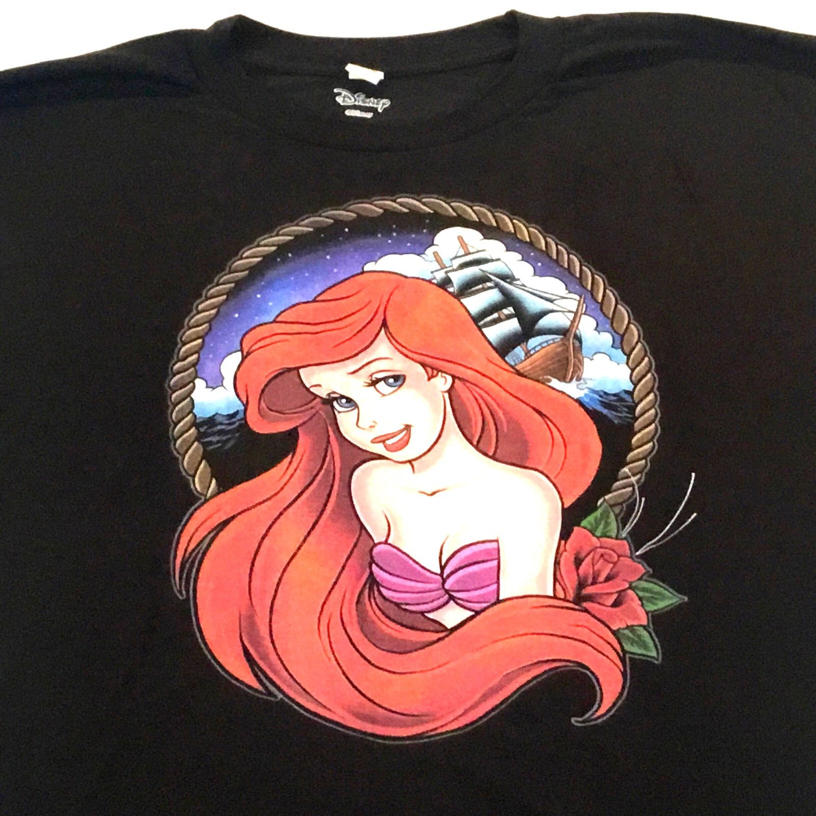 Disney Disney 2XAriel Mermaid T-Shirt Black Front Graphics Size XXL Size XXL / US 16-18 / IT 52-54 - 2 Thumbnail