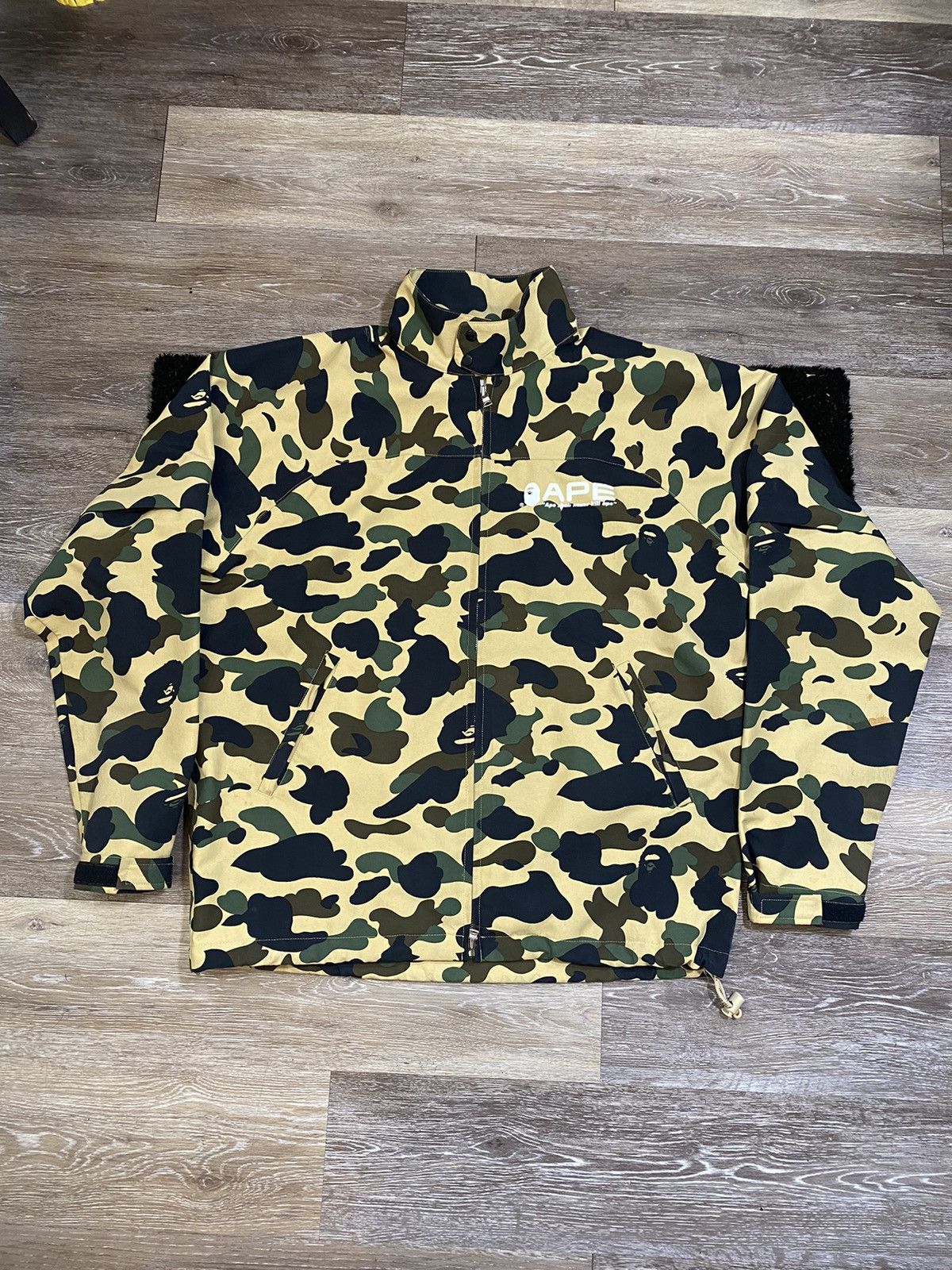 Bape Green Camo Gortec Zip Up Nylon medium Jacket Size US M / EU 48-50 / 2 - 2 Thumbnail