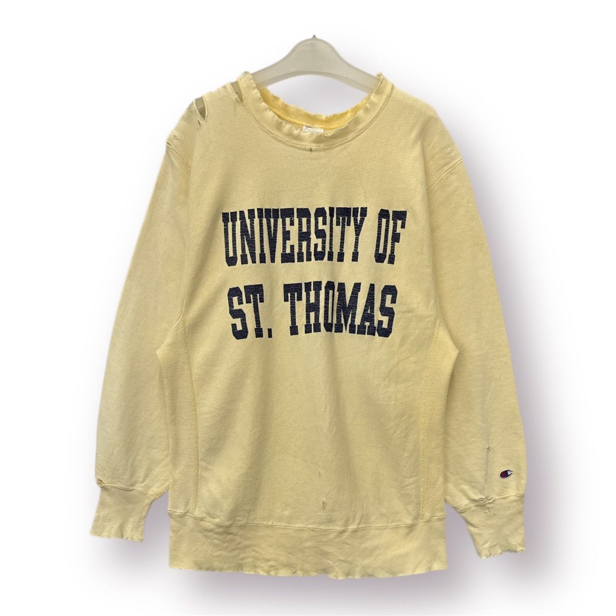 Vintage 🔥 Distressed 90's Champion Reverse Weave Univ. of ST.Thomas Size US M / EU 48-50 / 2 - 1 Thumbnail