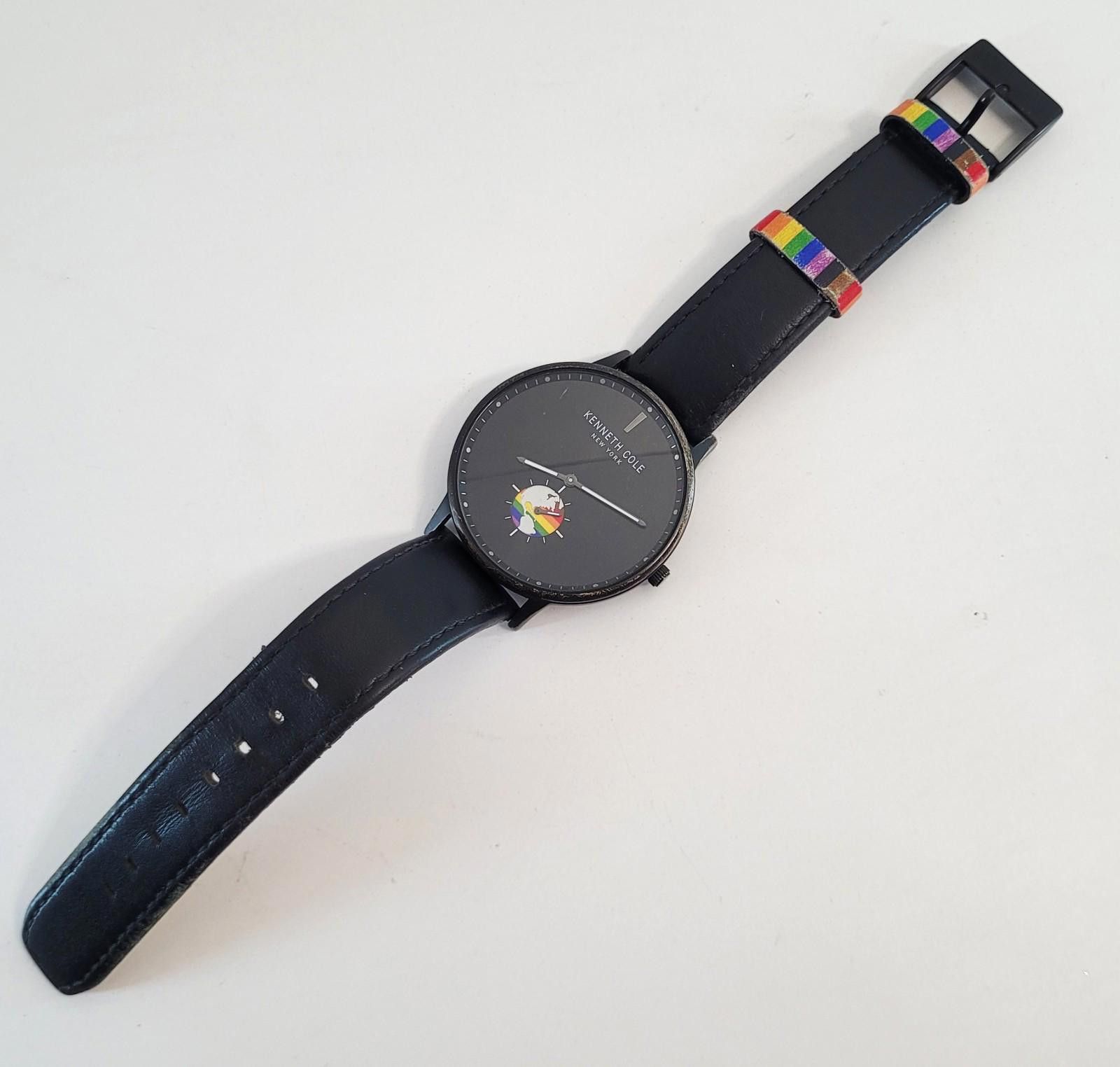 Kenneth Cole Kenneth Cole New York Gay Pride Watch Black Leather Strap Size ONE SIZE - 2 Thumbnail