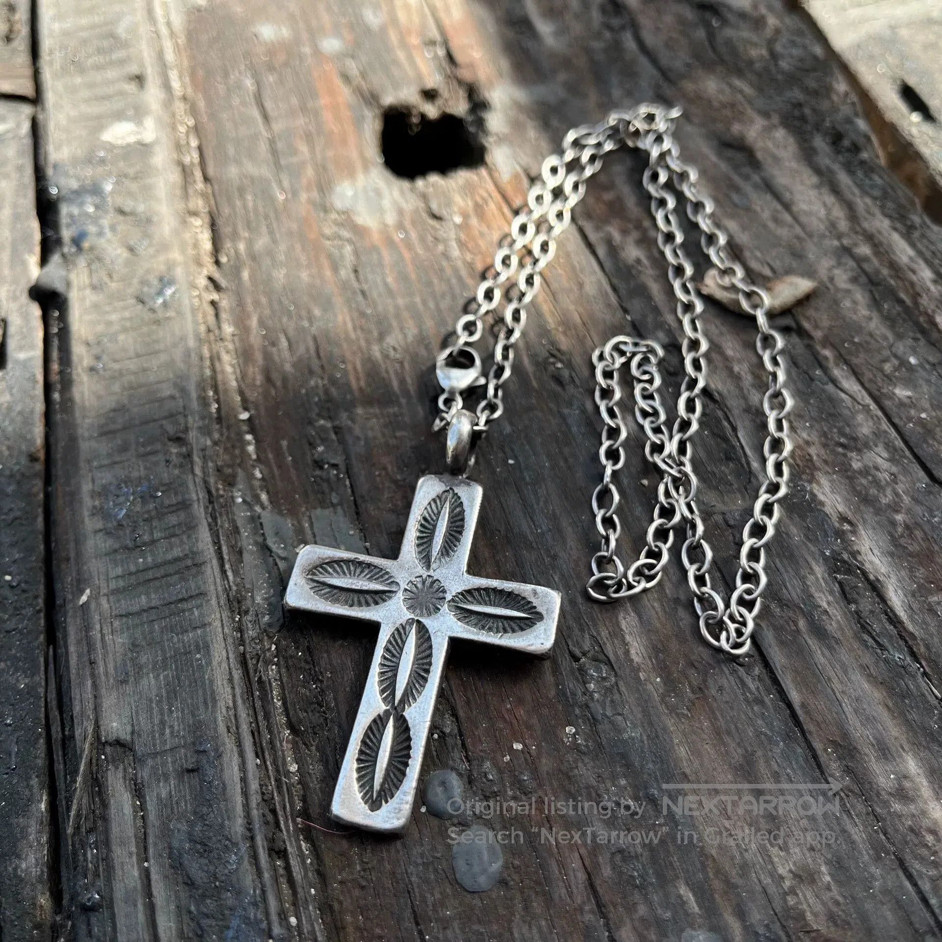 RRL Ralph Lauren Silver Cross Pendant Necklace by Ralph Lauren. Size ONE SIZE - 1 Thumbnail