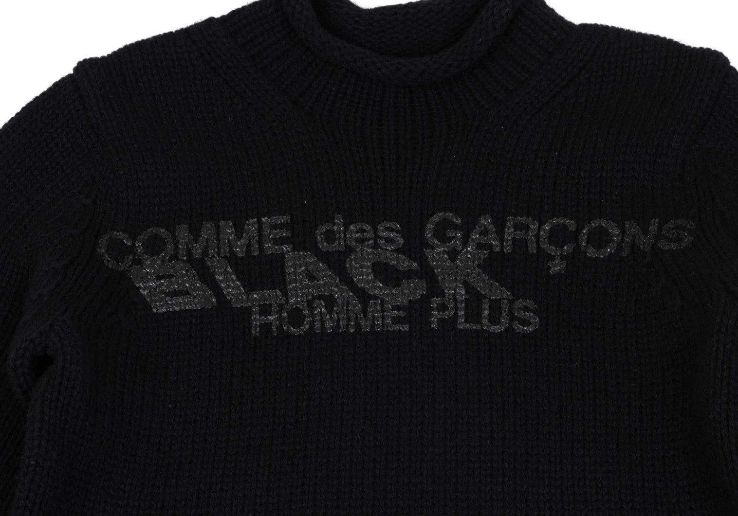 Comme des Garcons Homme Plus Logo Print Knit Sweater in Black, Size M Size US M / EU 48-50 / 2 - 4 Thumbnail