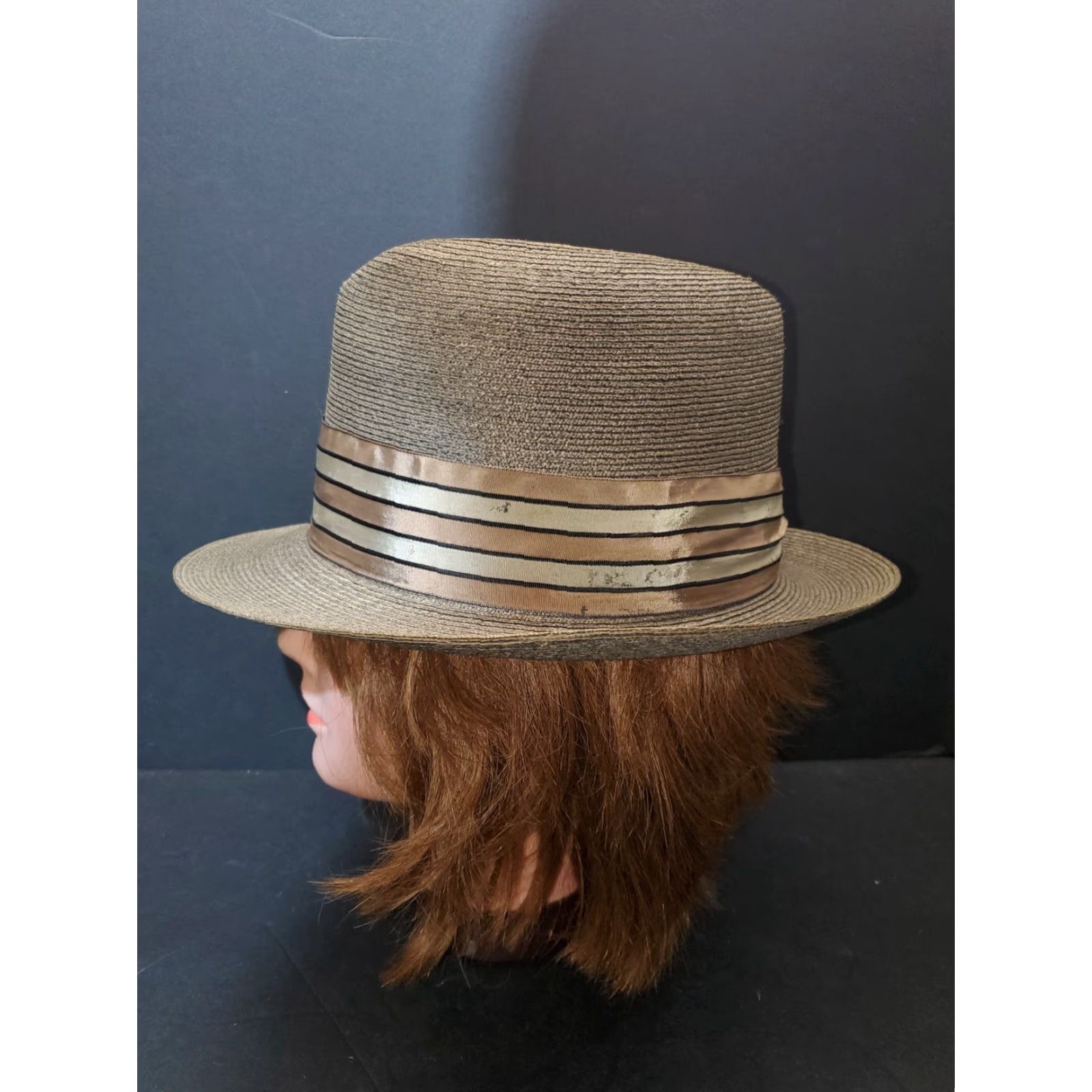 Stetson VINTAGE Stetson Medalist Panama Wide Brim Pinched Crown Hat - Size 7 - Brown Mens Hat Panama 80s Wide Brim Stetson Medalist Vintage Men's Hat Size ONE SIZE - 5 Thumbnail