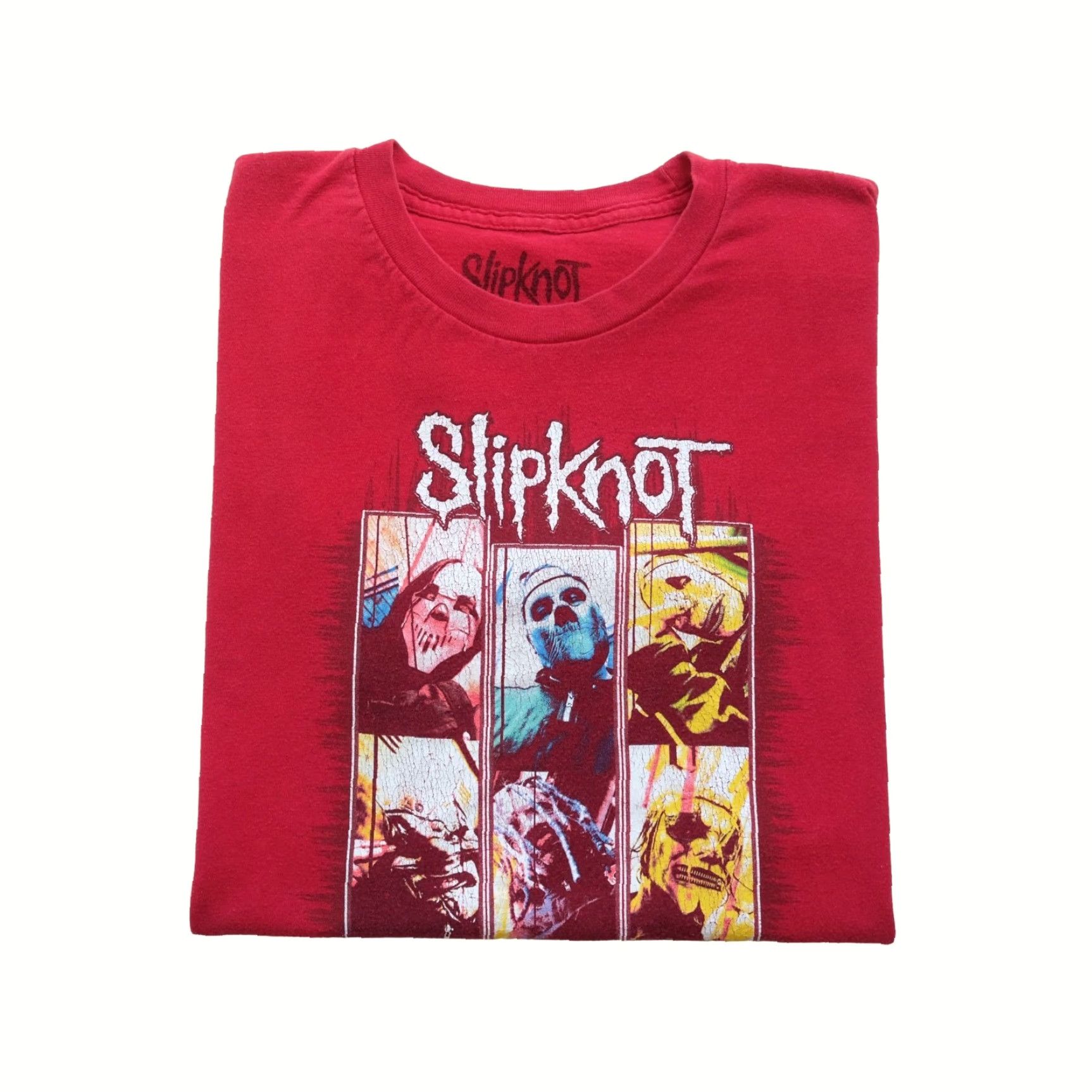 Vintage VINTAGE SLIPKNOT T-SHIRT Red Graphic Distressed Y2K IOWA TOUR BAND ROCK MUSIC SZ M Size US M / EU 48-50 / 2 - 2 Thumbnail