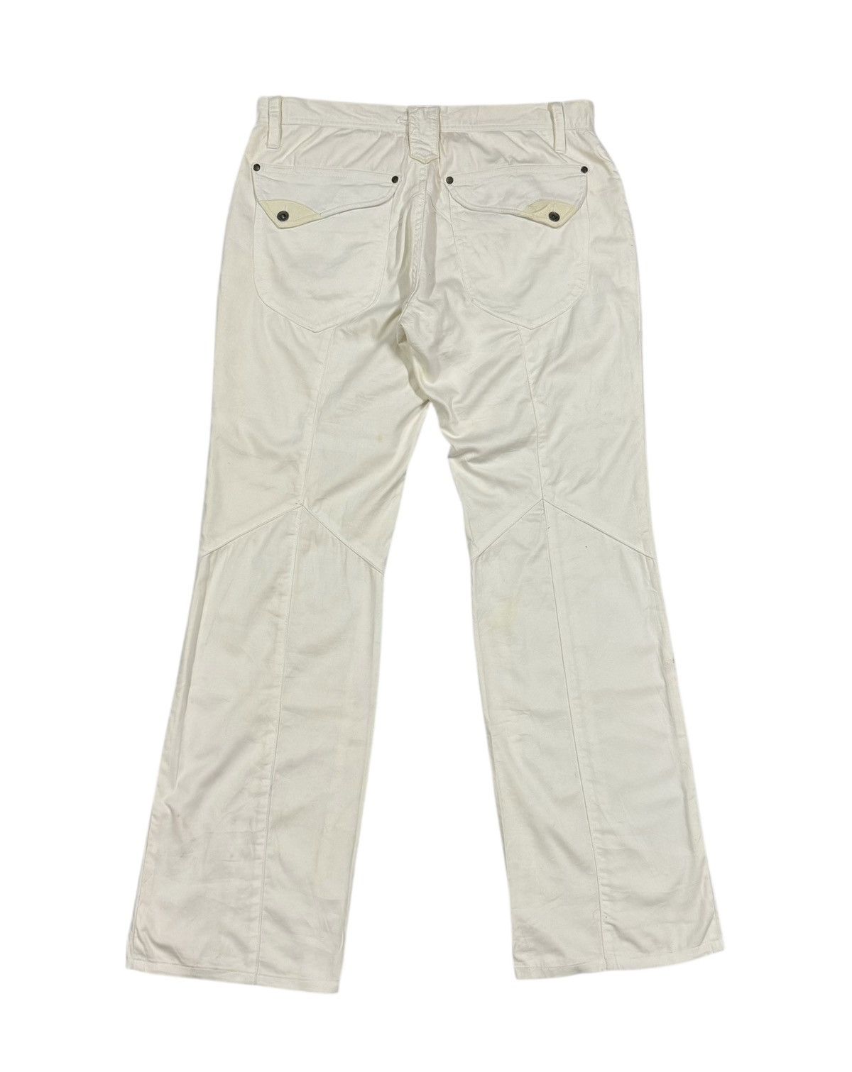 HIDEAWAYS Vtg🔥HIDEAWAYS Bell Bottom Wide White Pants Size US 33 - 2 Thumbnail