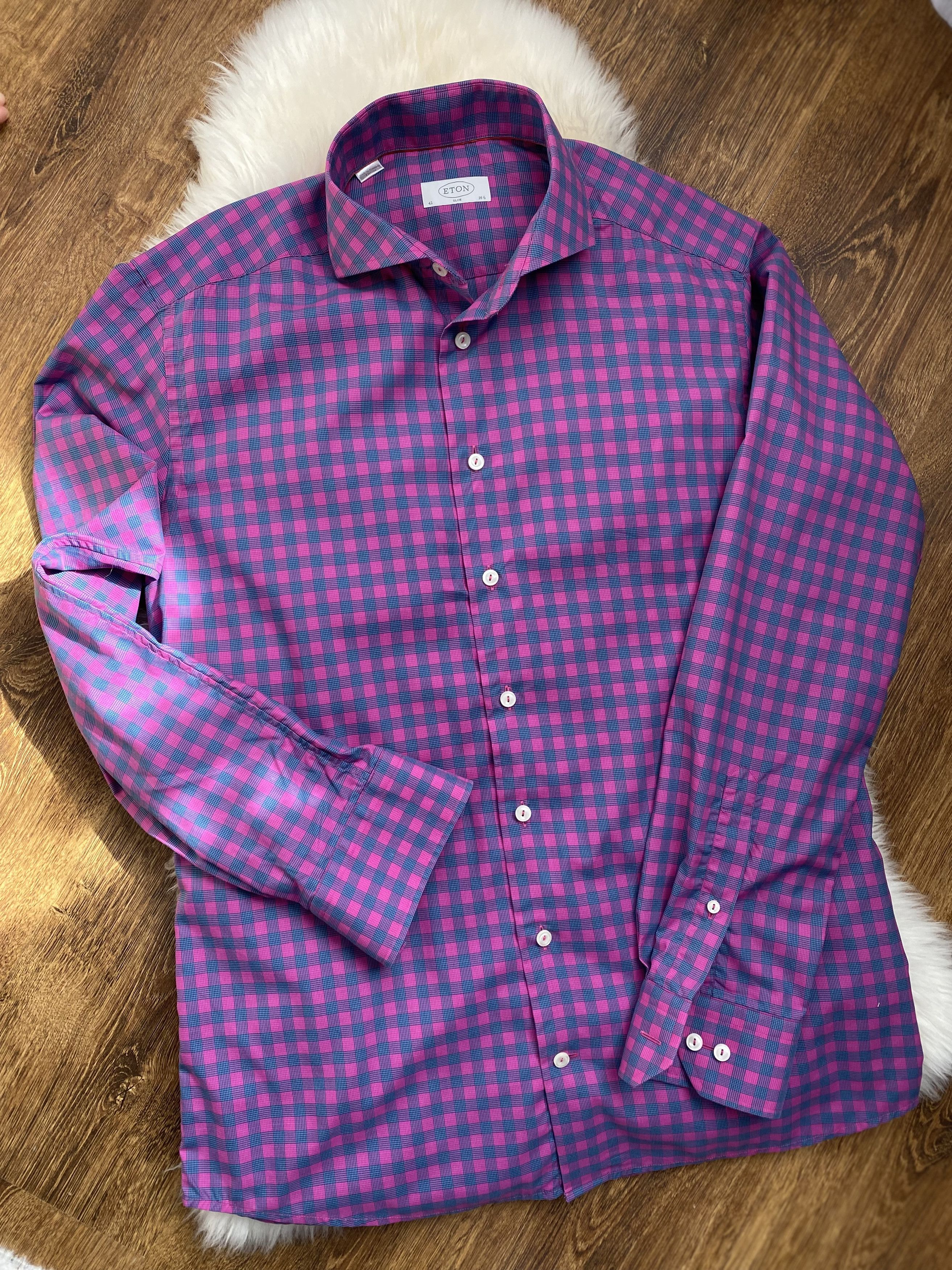 Eton Eton Pink Shirt Size US M / EU 48-50 / 2 - 1 Thumbnail