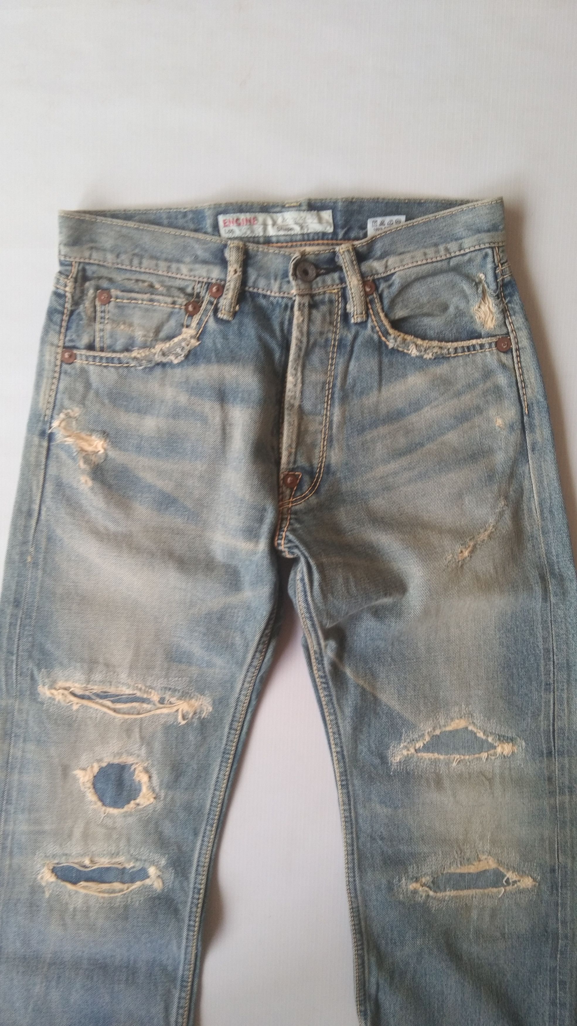 Japanese Brand Distress jeans Engine label selved Size US 28 / EU 44 - 2 Thumbnail