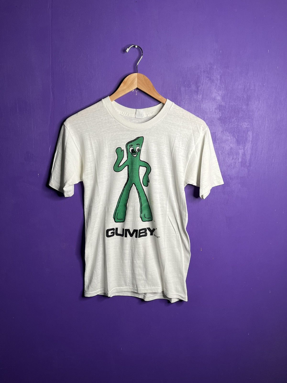 Vintage Vintage 1983 Gumby standing promo t-shirt Size US M / EU 48-50 / 2 - 1 Thumbnail