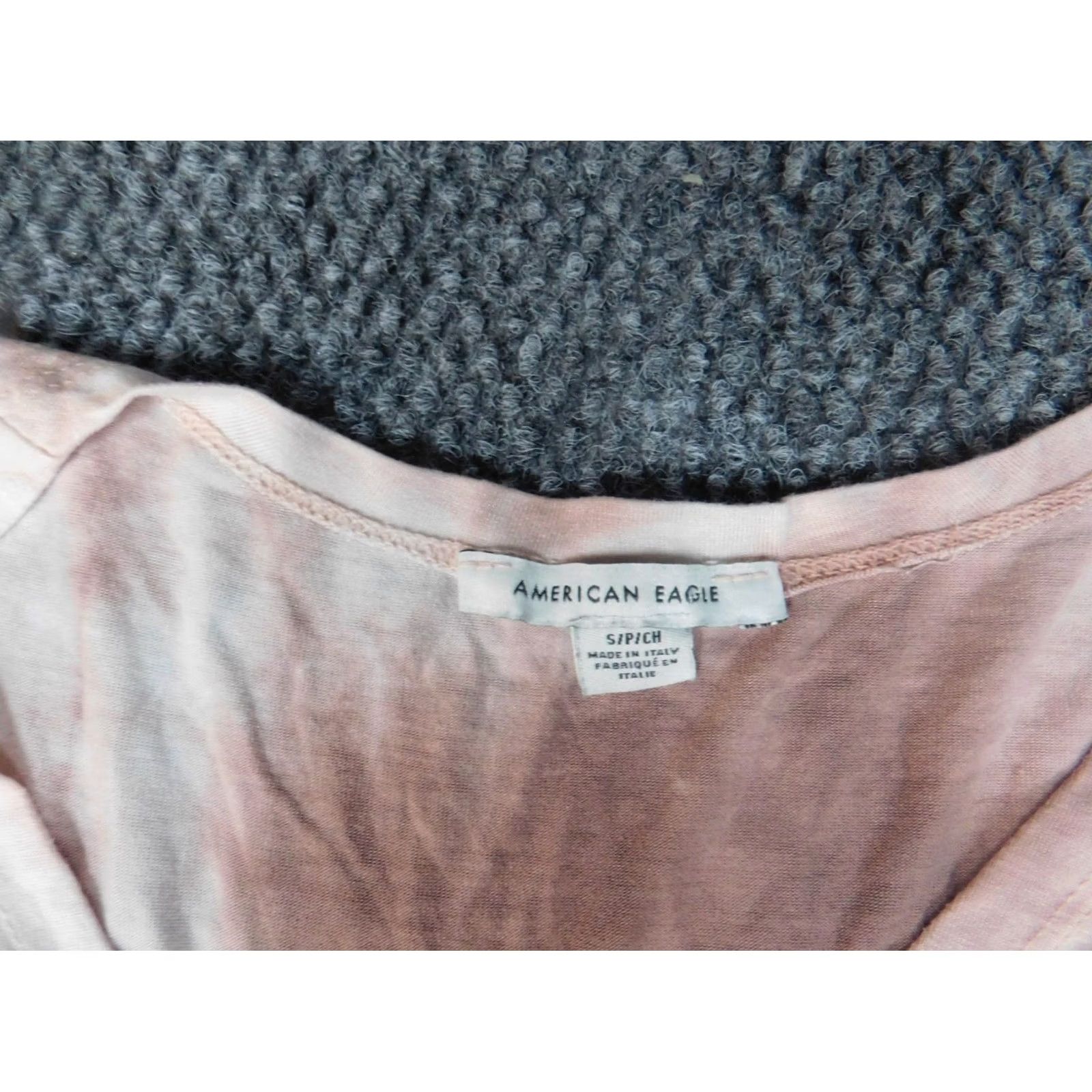 American Eagle Outfitters American Eagle Outfitters Blouse Womens Small Pink Crew Neck Short Sleeve Knit Pocket Casual Basic Stretch Regular Viscose Solid Modern Size S / US 4 / IT 40 - 5 Thumbnail