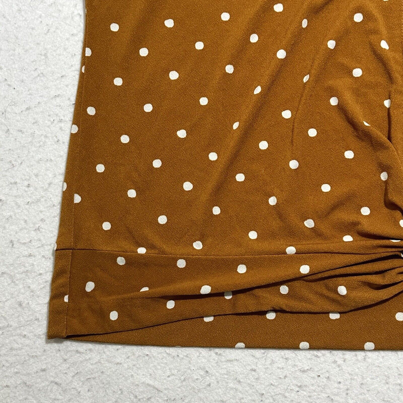 Other Flower & Feather 2X Yellow Polka Dot V-Neck Blouse Tie Front Size XXL / US 16-18 / IT 52-54 - 7 Thumbnail