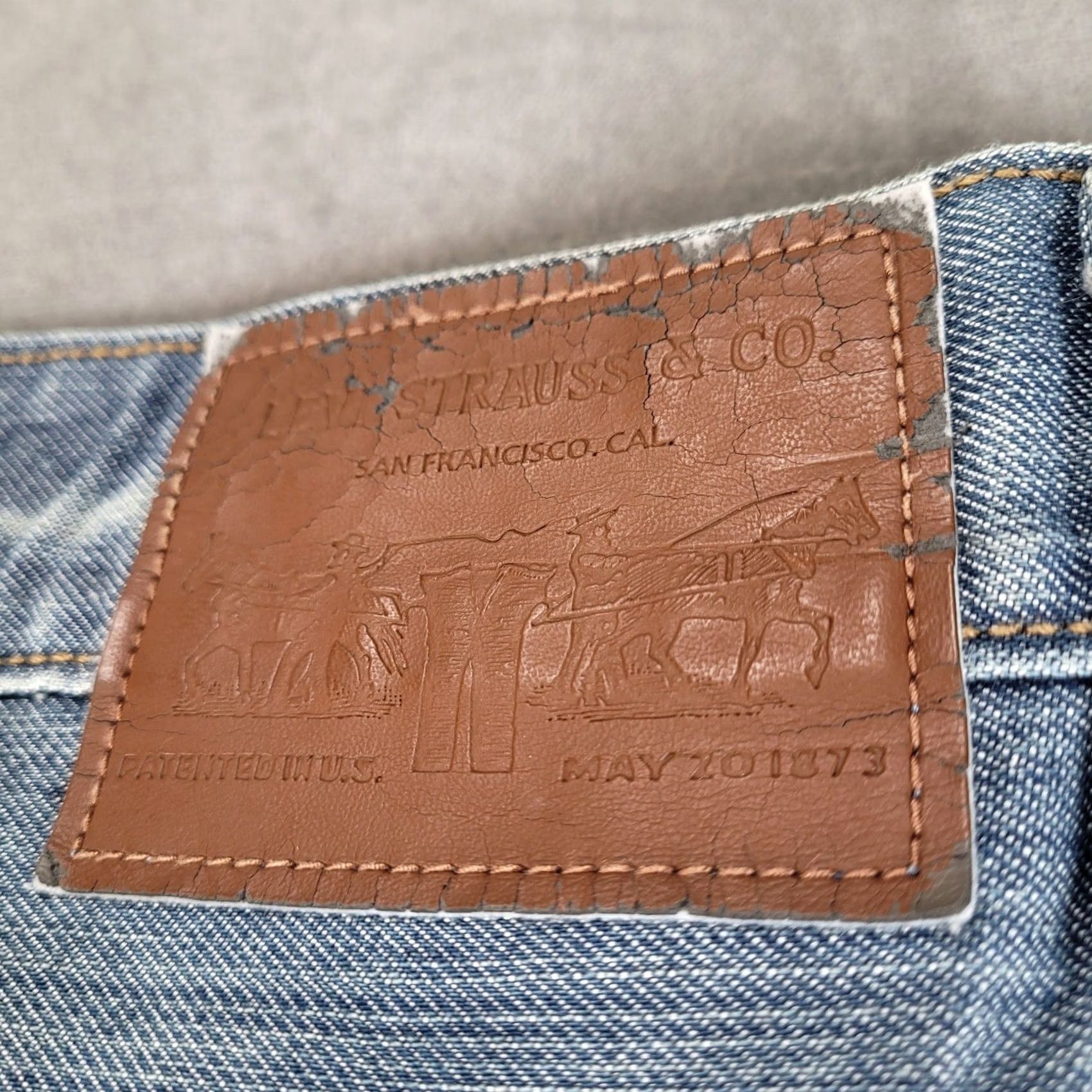 Levi's Mens Levi's 514 Slim Straight Jeans Blue Denim Y2K Streetwear Size US 33 - 6 Thumbnail