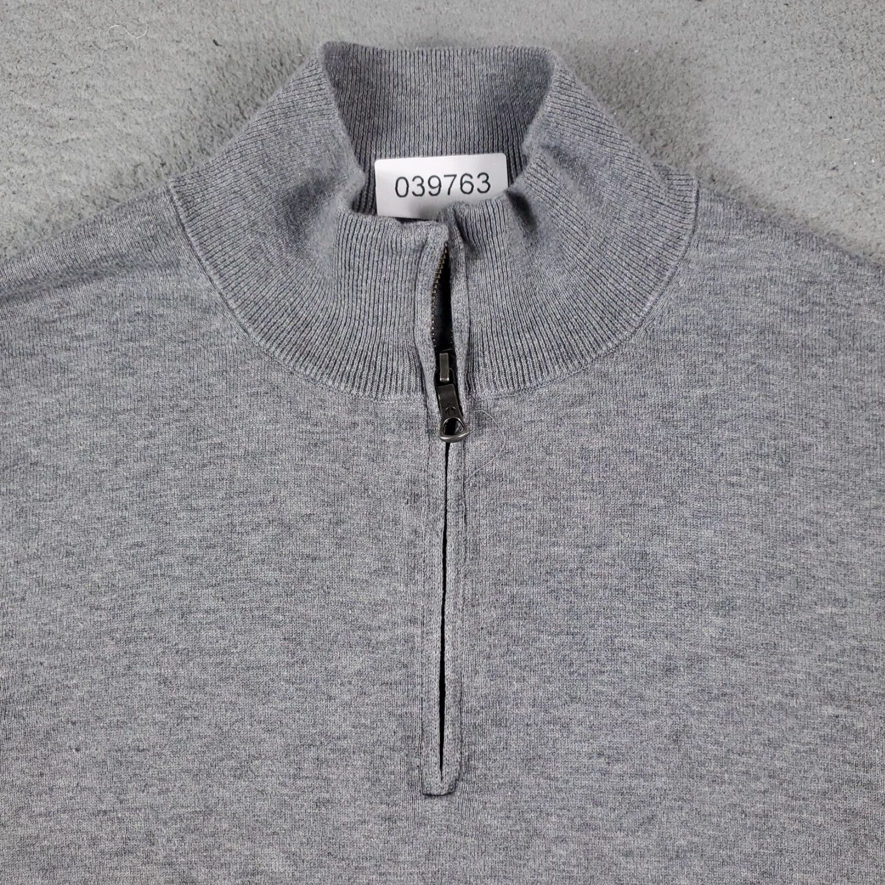 Brooks Brothers Brooks Brothers Mens Extra Large XL Gray 1/4 Zip Pullover Sweater Size US XL / EU 56 / 4 - 2 Thumbnail