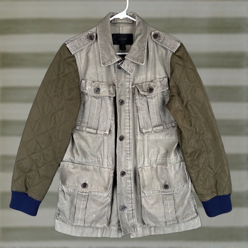 J.Crew J.CREW Jacket Womens M Olive Canvas Twill Chore Military Pockets Full Zip Lightweight Casual Workwear Size M / US 6-8 / IT 42-44 - 1 Thumbnail