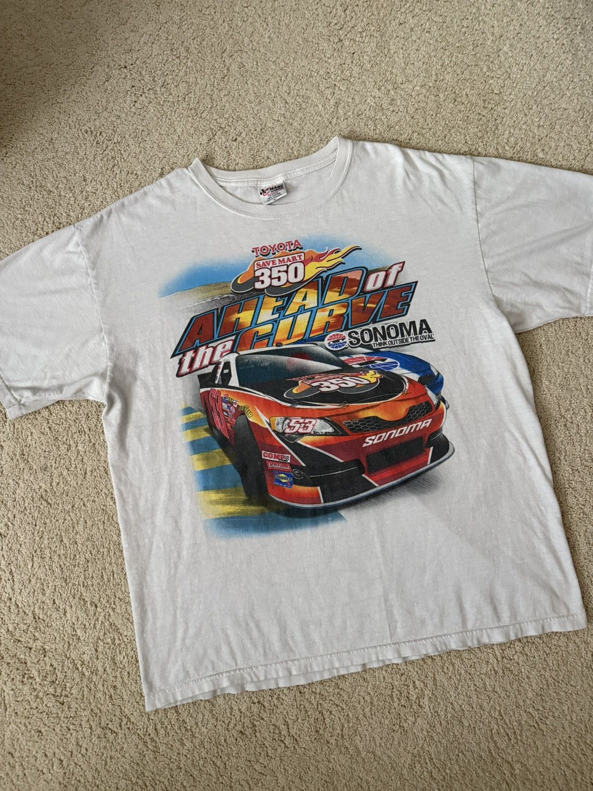 Vintage NASCAR Samona Ahead Of The Curve Vintage T-Shirt Tee Size US XL / EU 56 / 4 - 1 Thumbnail