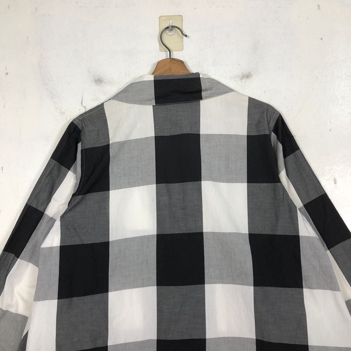 Yohji Yamamoto 📌Oversized Jacket Button Atsuro Tayama Tartan Design Size US M / EU 48-50 / 2 - 13 Thumbnail