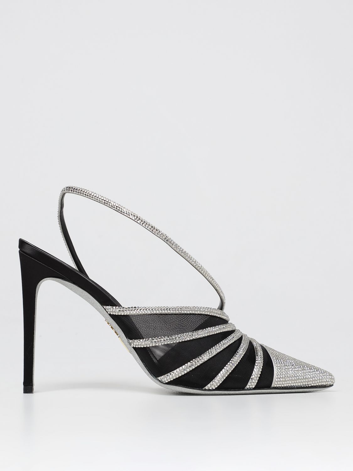 image of Rene Caovilla High Heel Shoes Woman Black, Women's (Size 8)