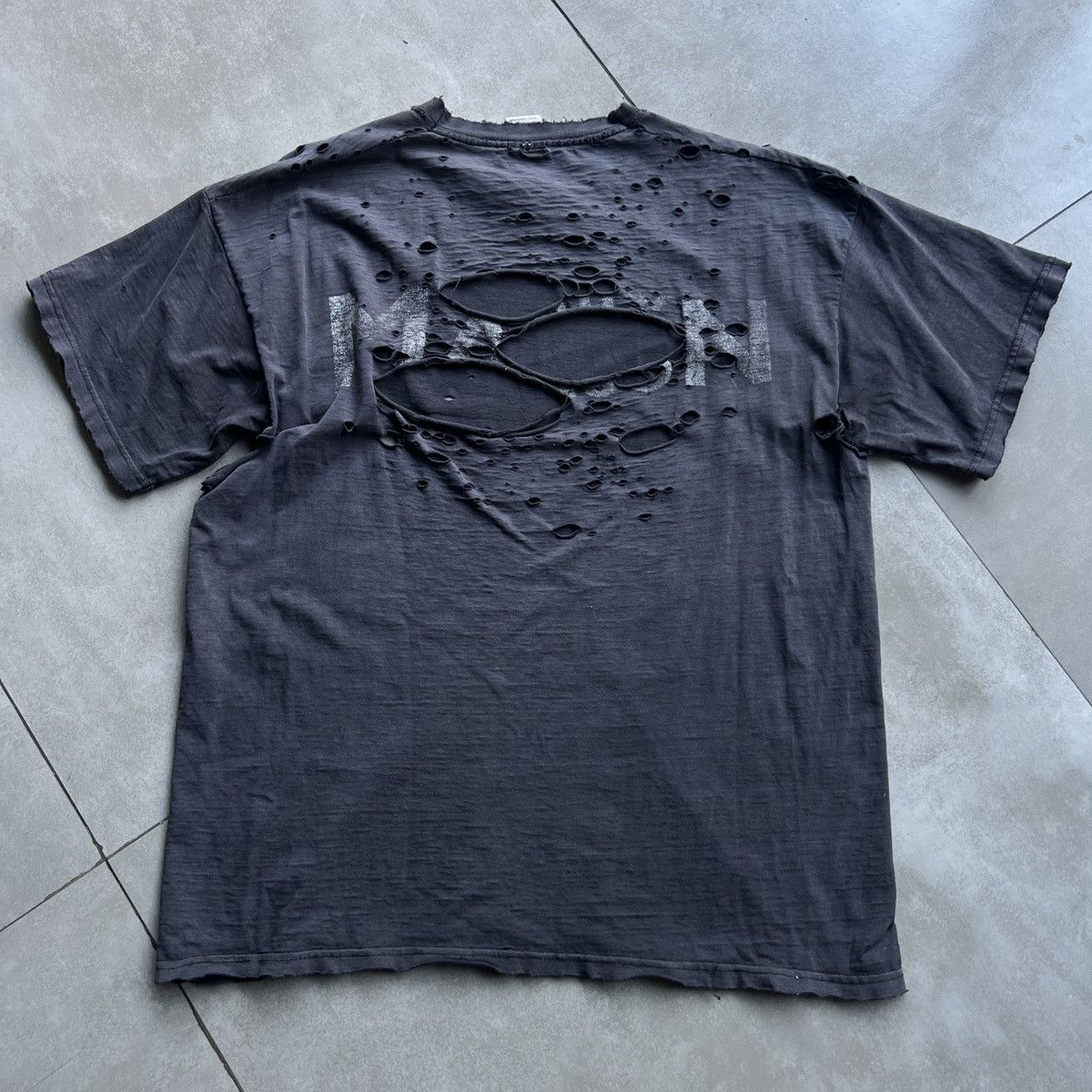 Fruit Of The Loom Distressed Marilyn Manson Tee Size US L / EU 52-54 / 3 - 2 Thumbnail