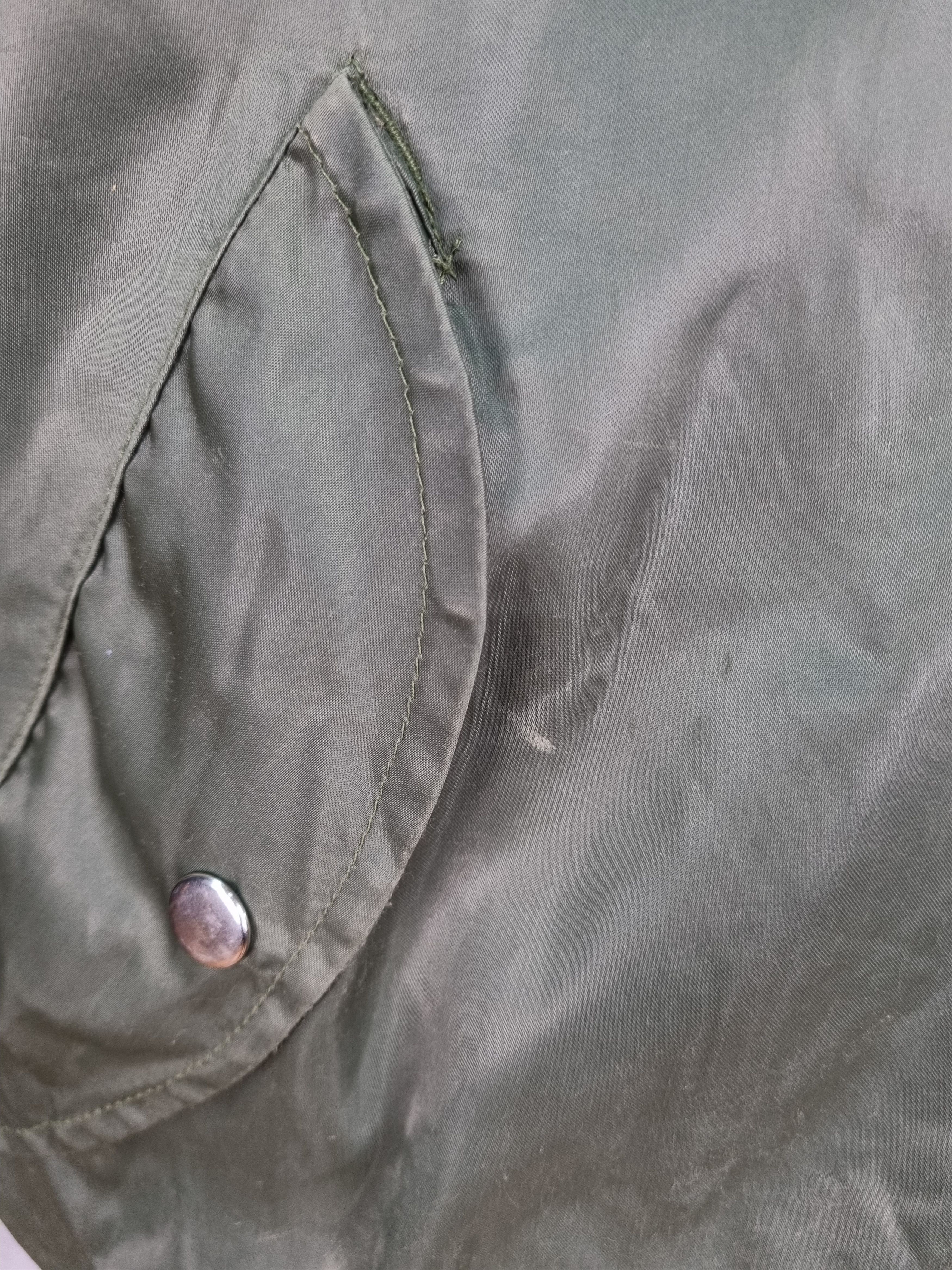 Vintage Destroyed Aviator Dirty Military Nylon Bomber Size US M / EU 48-50 / 2 - 15 Thumbnail