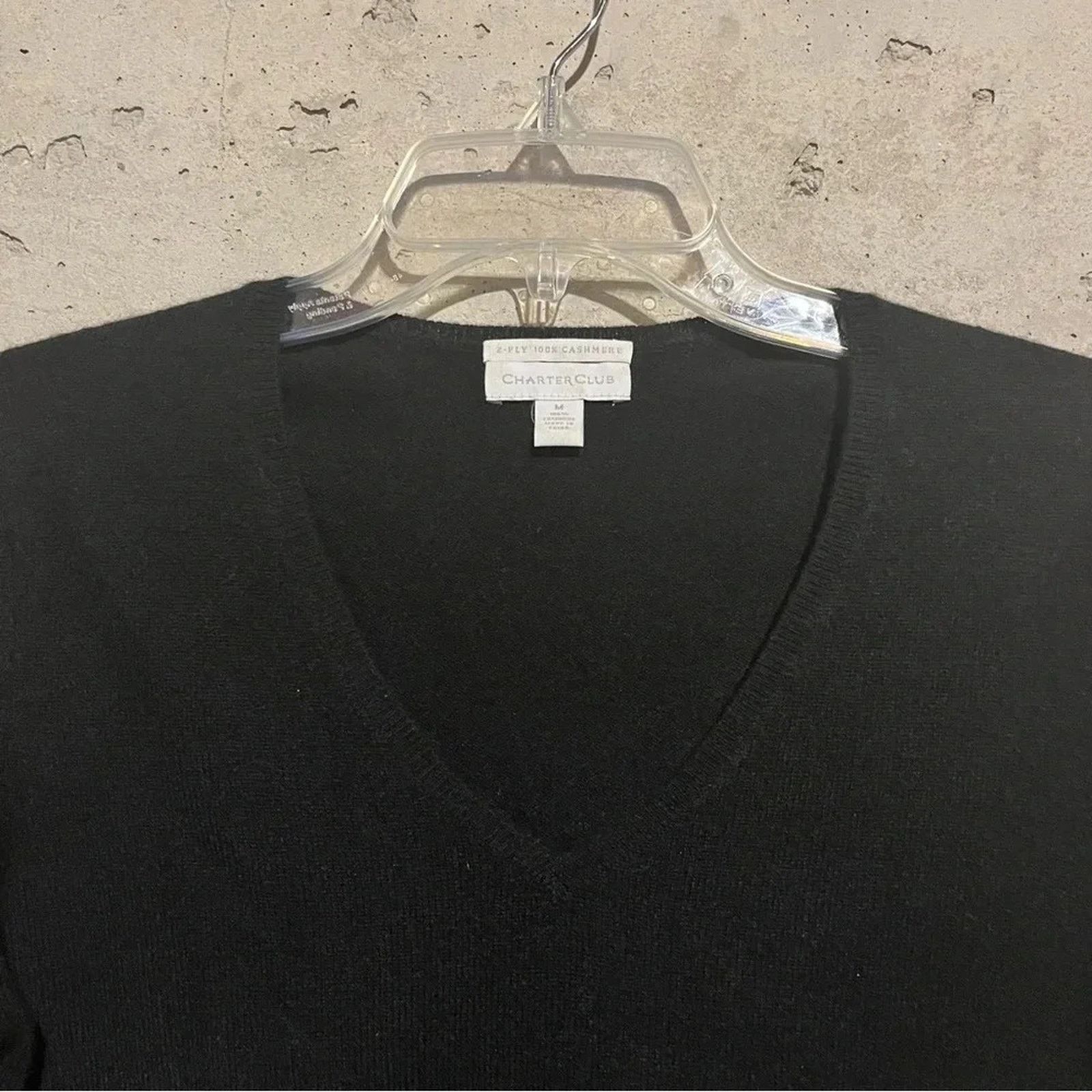 Charter Club Charter Club Cashmere Black Long Sleeve Sweater Medium Size M / US 6-8 / IT 42-44 - 4 Thumbnail