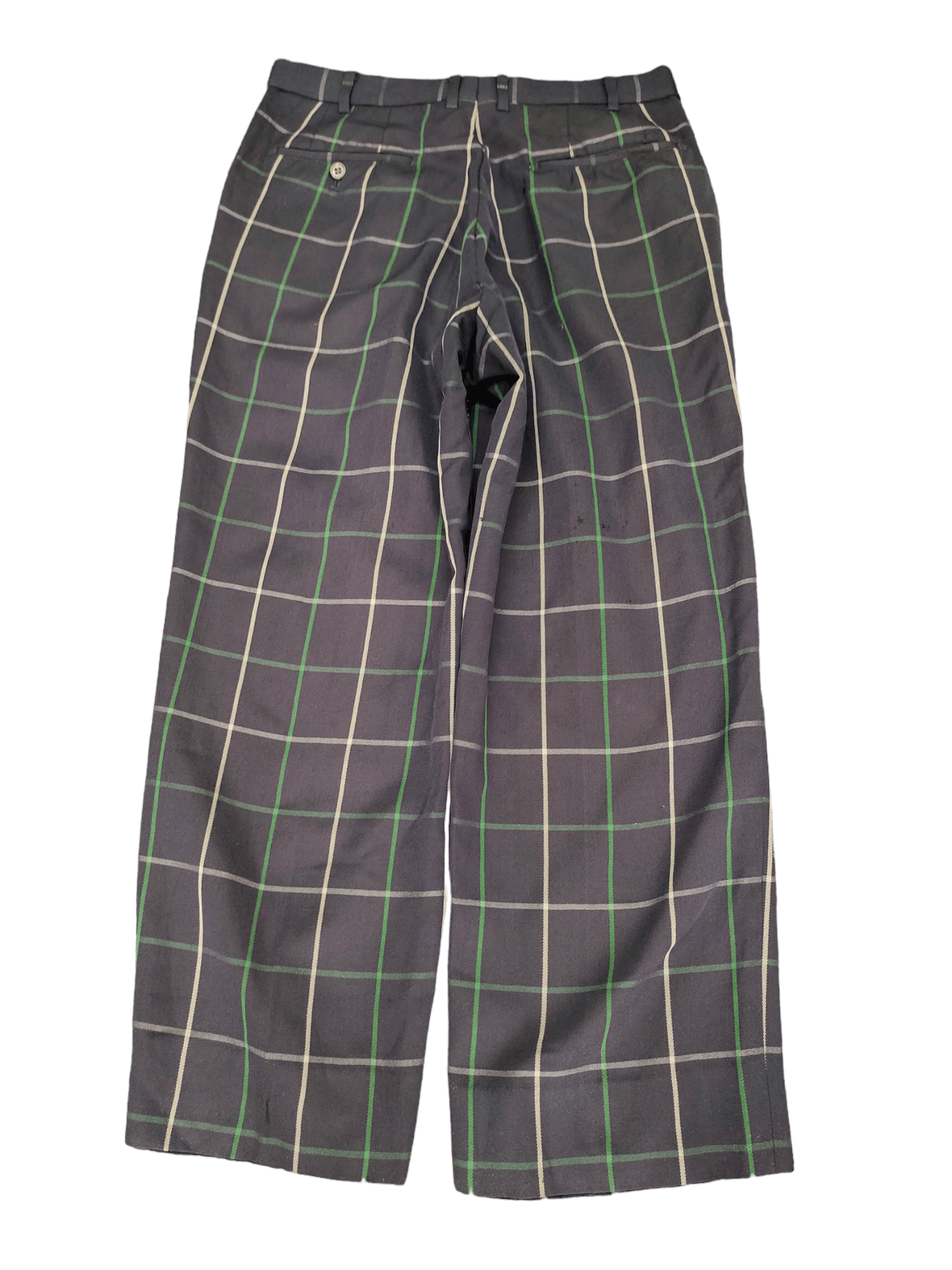 Burberry Vintage 90s Burberrys Checkered Wool Baggy Pants Size US 31 - 13 Thumbnail