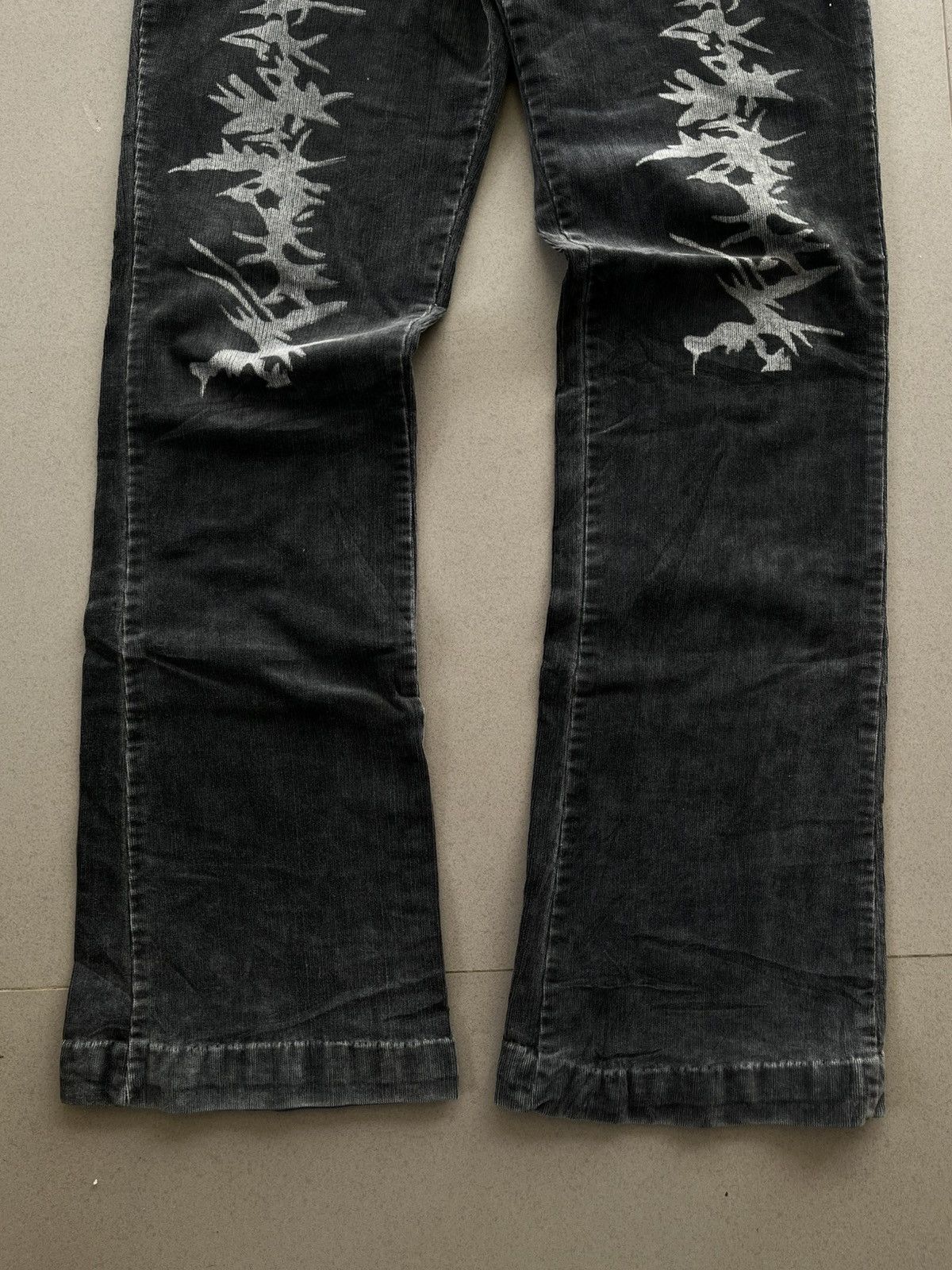 14th Addiction JAPANESE BANTUO CORDUROY FLARE BOOT CUT PANTS PUNK VKEI Size US 29 - 3 Thumbnail