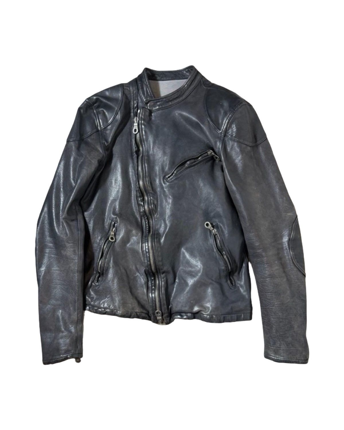 Isamu Katayama Backlash Black single riders leather jacket Isamu