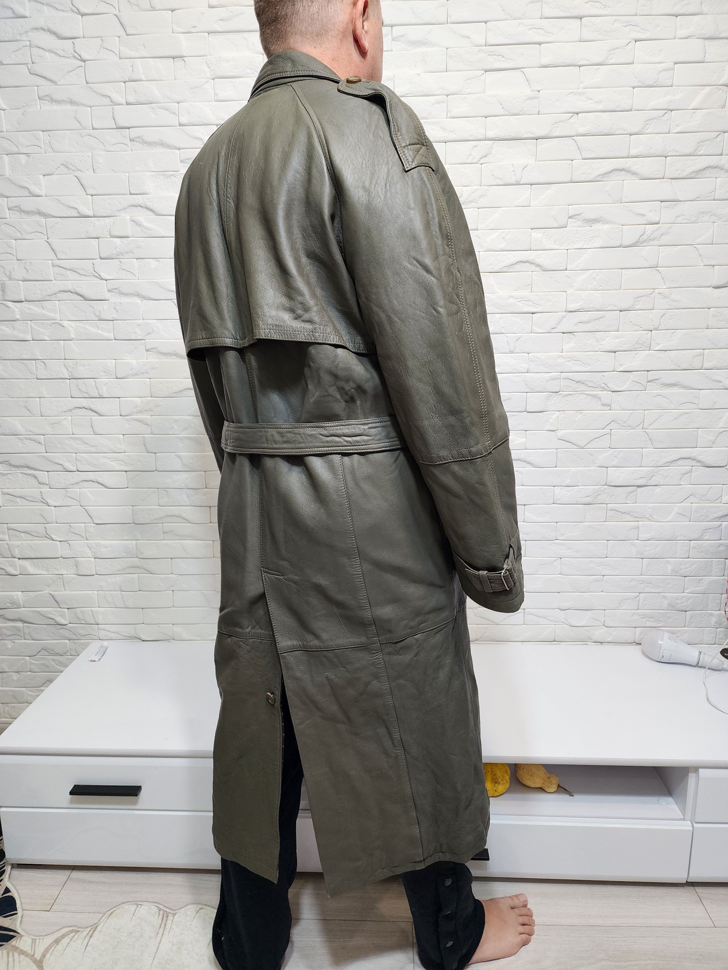 Genuine Leather Geen Genuine Leather Men's Coat with Belt Size US L / EU 52-54 / 3 - 7 Thumbnail