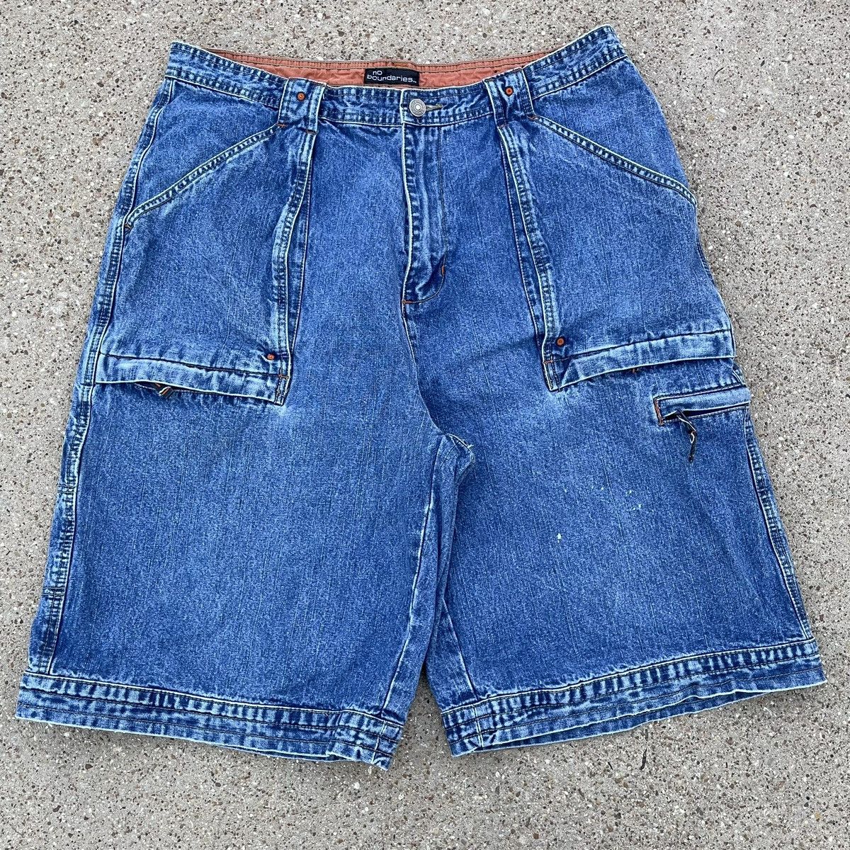 Other Vintage No Boundaries Baggy Denim Shorts Jorts Skate Mens 36 Size US 36 / EU 52 - 1 Thumbnail