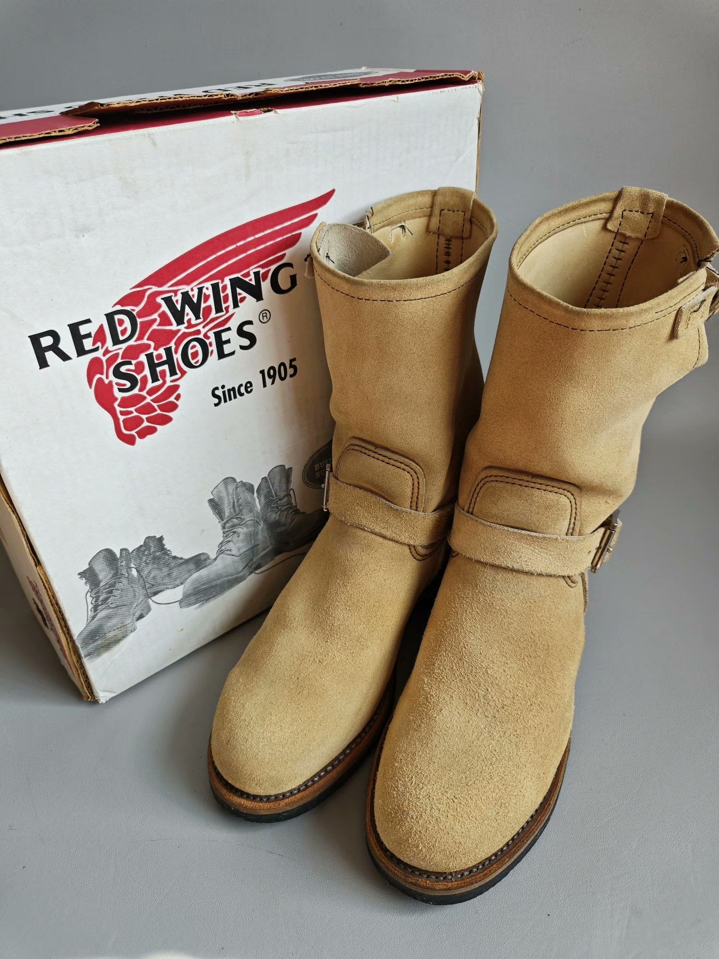 Red Wing 8268 Roughout Engineer Boots | Grailed