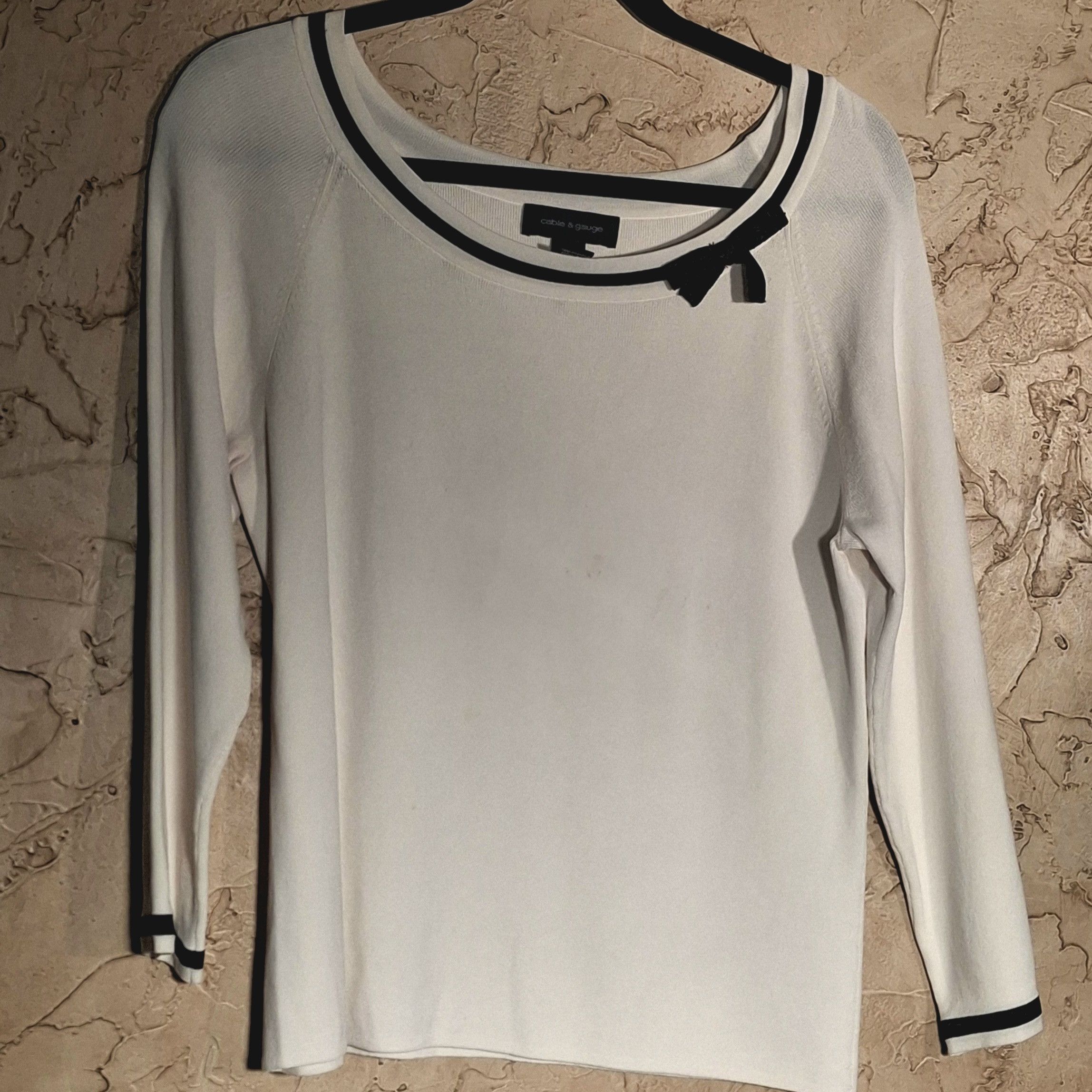 Other cable and gauge knit top with cute bow Size L / US 10 / IT 46 - 1 Thumbnail