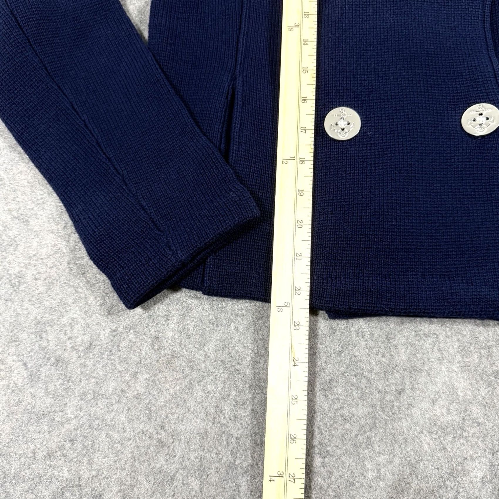 Ralph Lauren Lauren Ralph Lauren Pea Coat Style Knit Jacket Women’s Size PM Blue Sweatshirt/Coat Knit Jacket Size M / US 6-8 / IT 42-44 - 6 Thumbnail