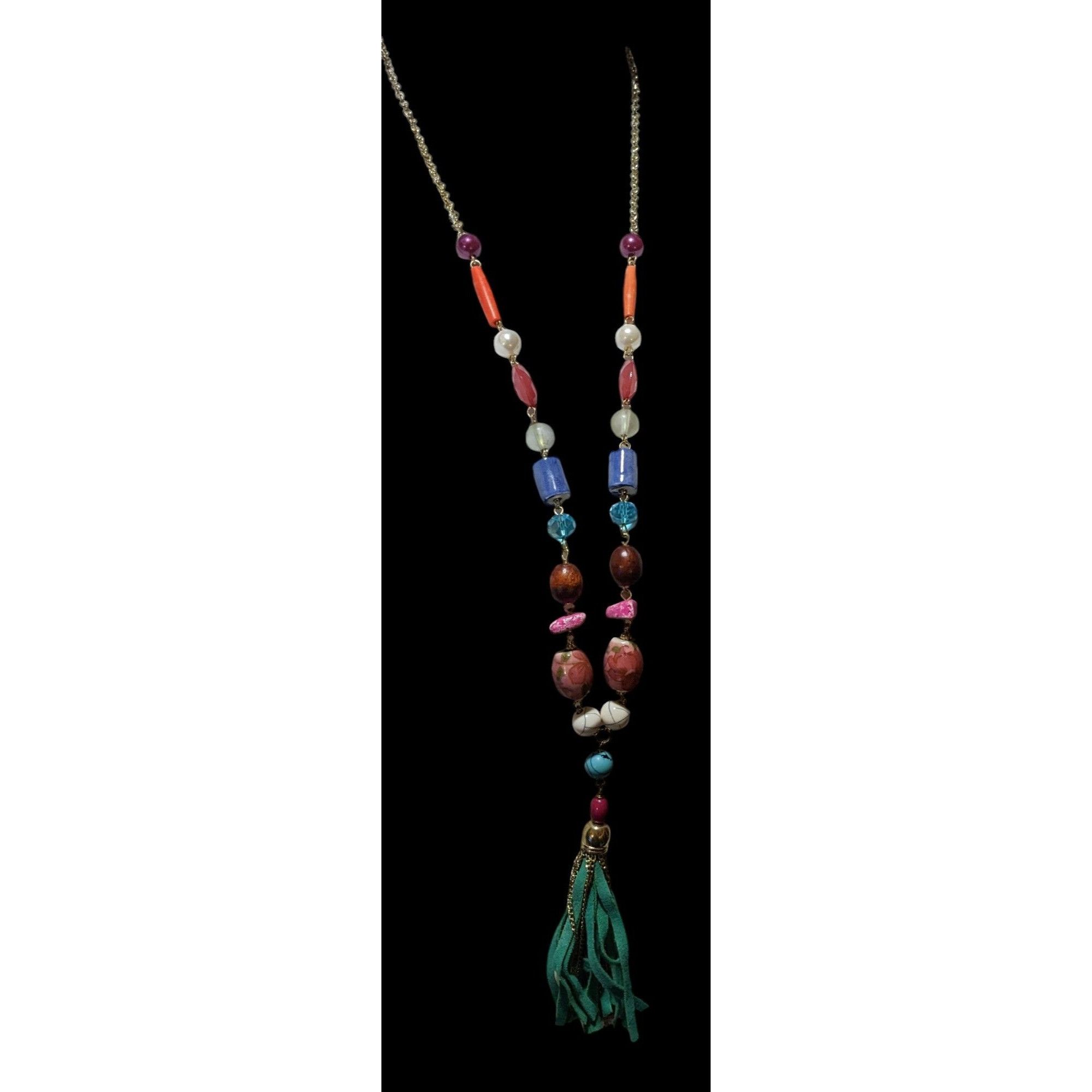 Other Bohemian Rainbow Beaded Tassel Necklace Size ONE SIZE - 3 Thumbnail