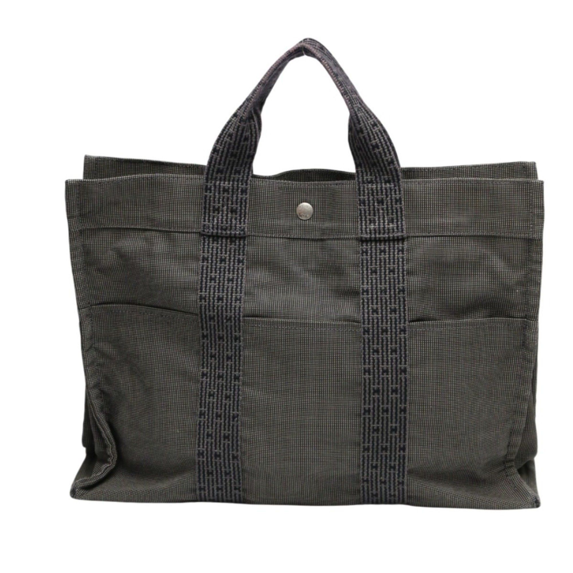 Hermes Hermes Hermès Air Line Tote MM Canvas Business Bag in Gray Size ONE SIZE - 1 Thumbnail