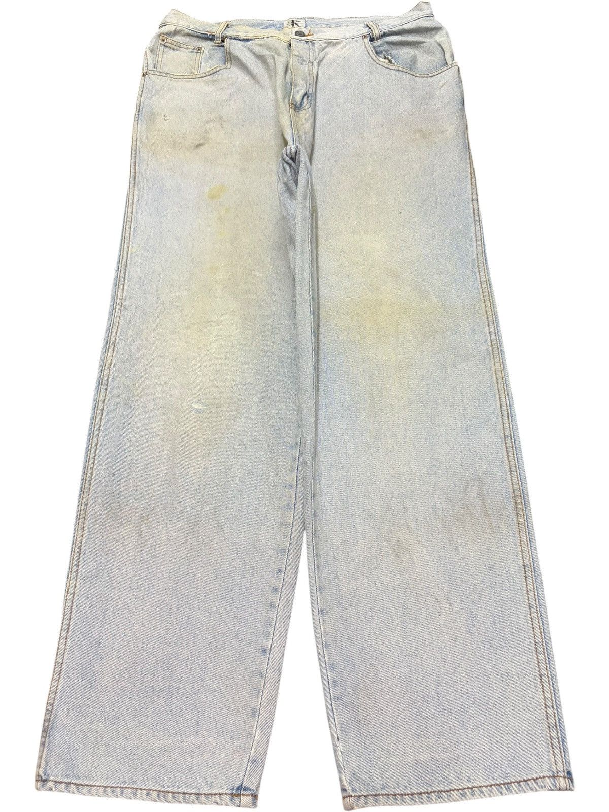 Calvin Klein Vintage Calvin Klein Faded Wash Distress Baggy Jeans Size US 36 / EU 52 - 1 Thumbnail