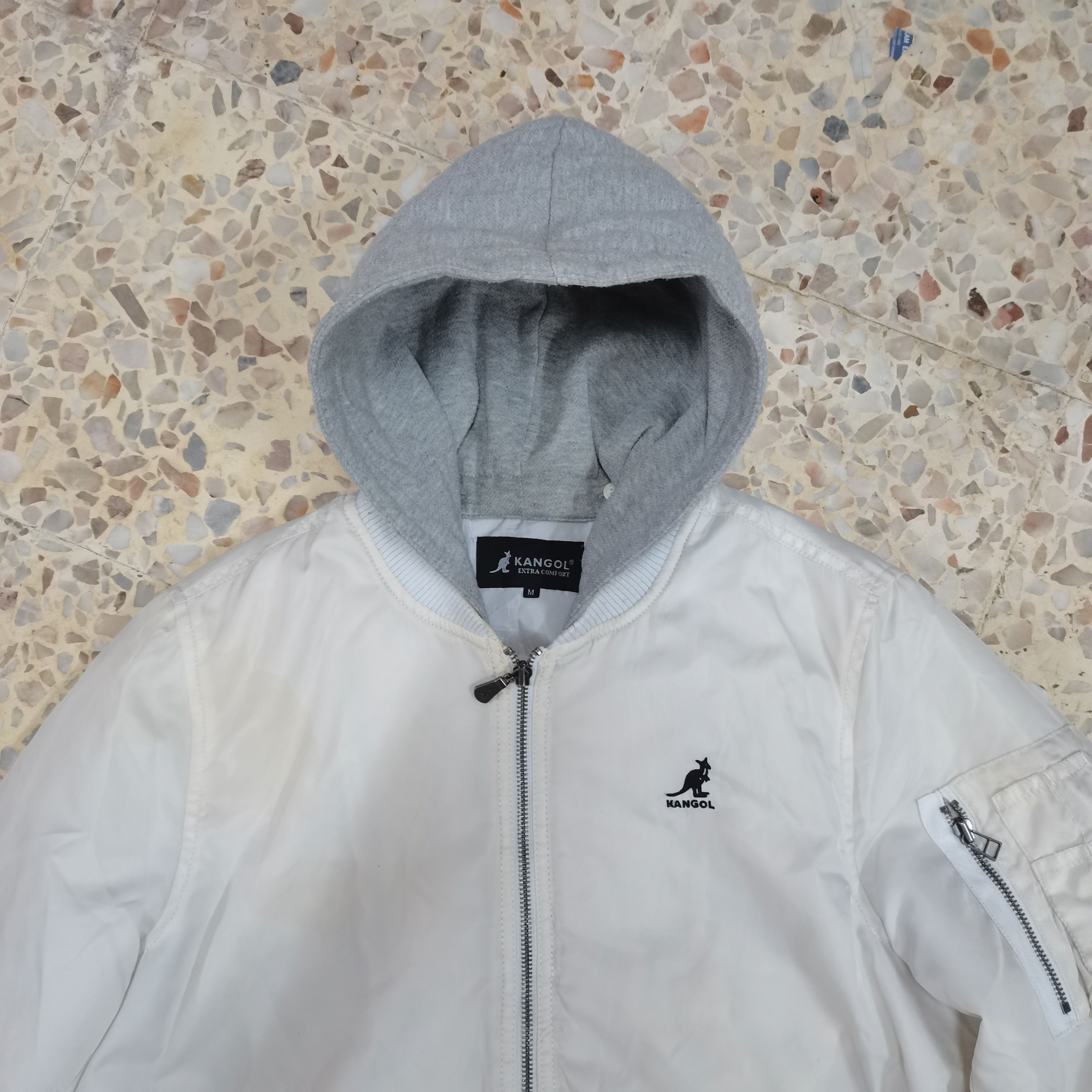 Japanese Brand × Kangol KANGOL Removable Hoodie Bomber Jacket Size US M / EU 48-50 / 2 - 3 Thumbnail