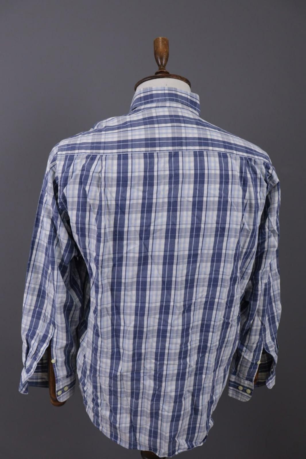 Designer Burberry London Blue Check Button Down Shirt Size 39 Size US M / EU 48-50 / 2 - 10 Thumbnail
