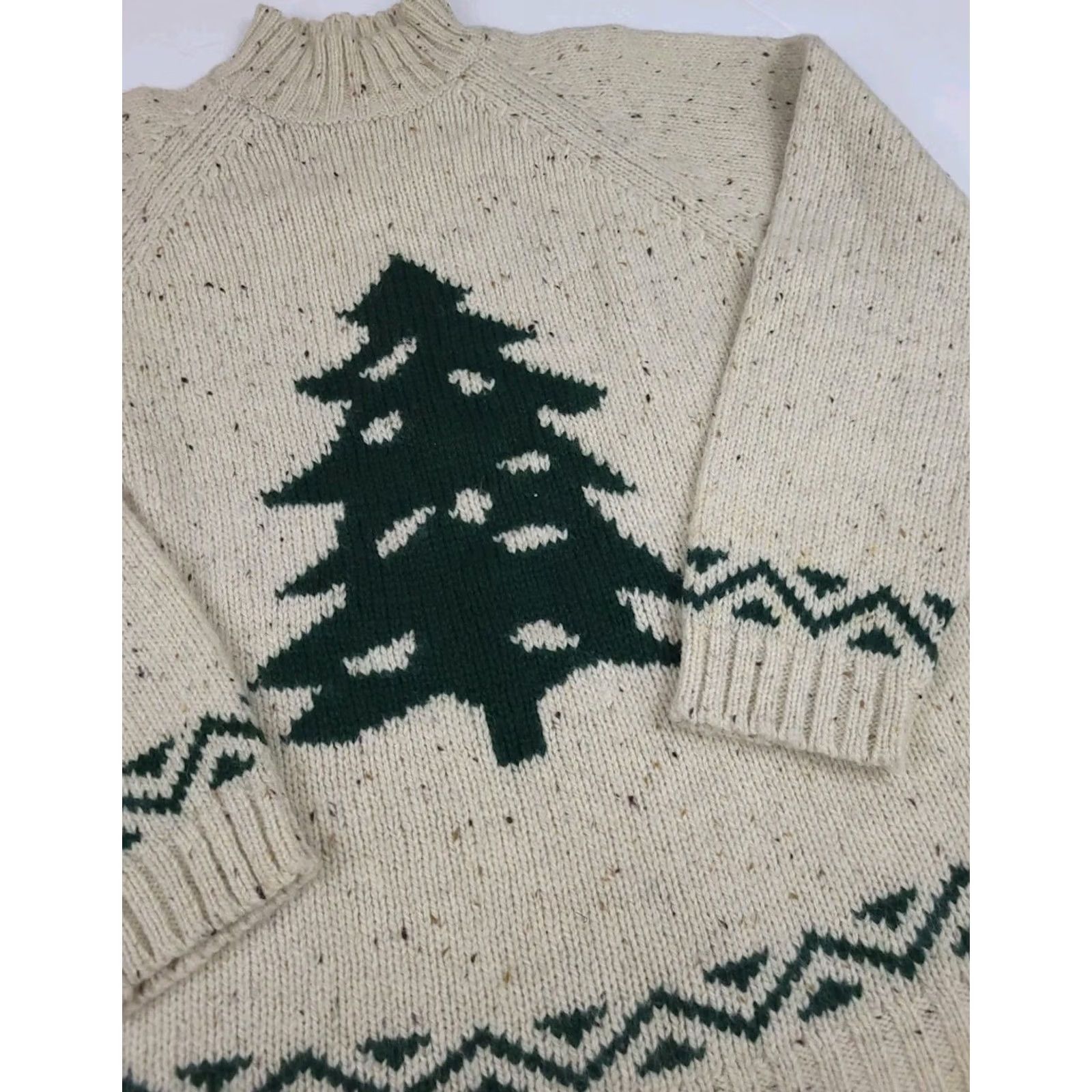Eddie Bauer Vintage Eddie Bauer Sweater Knit L Wool Holiday Tree Chrismas Outdoor Country Size L / US 10 / IT 46 - 3 Thumbnail