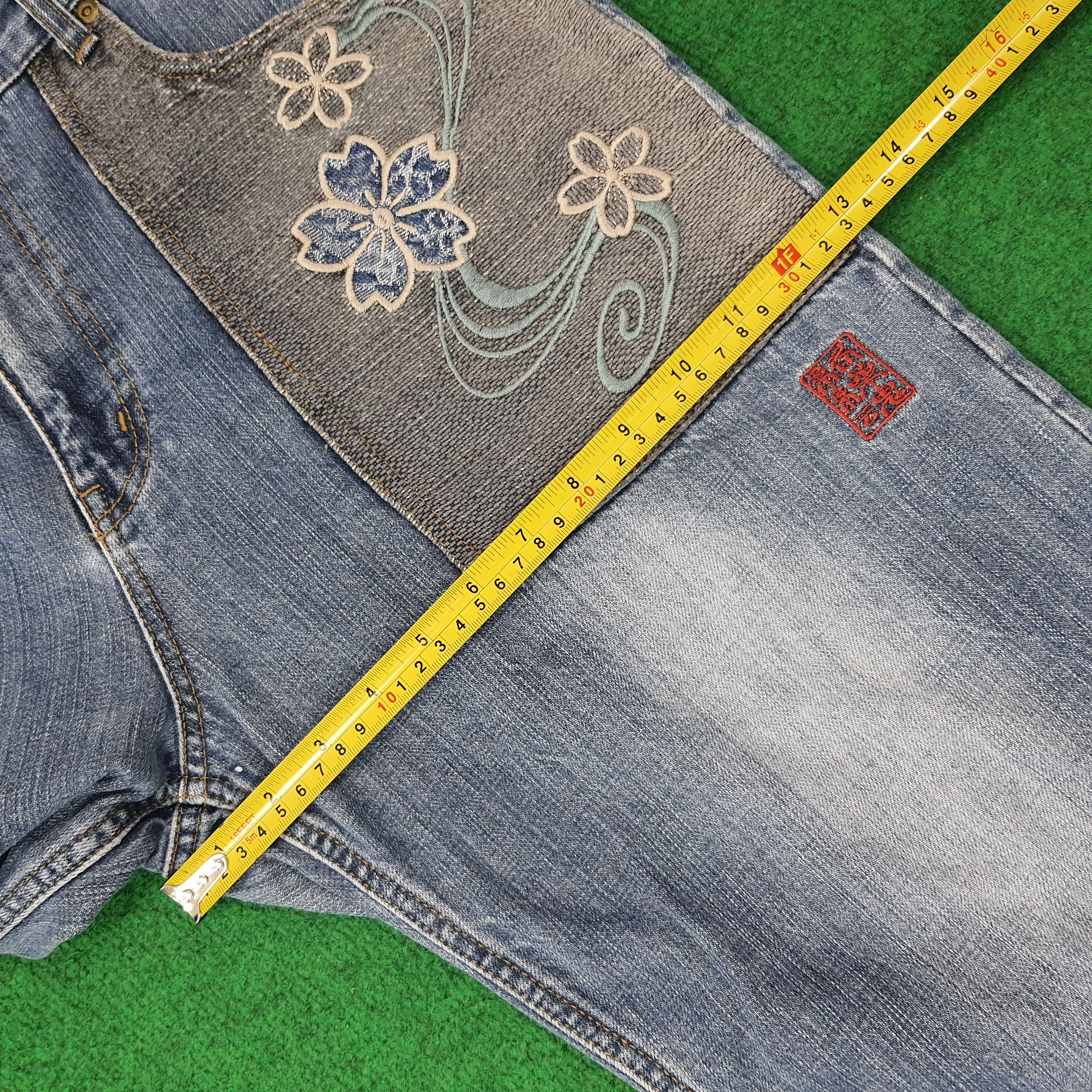 Japanese Brand Vintage Karakuri Tamashii Traditional Embroidery C252N29 Size US 33 - 13 Thumbnail