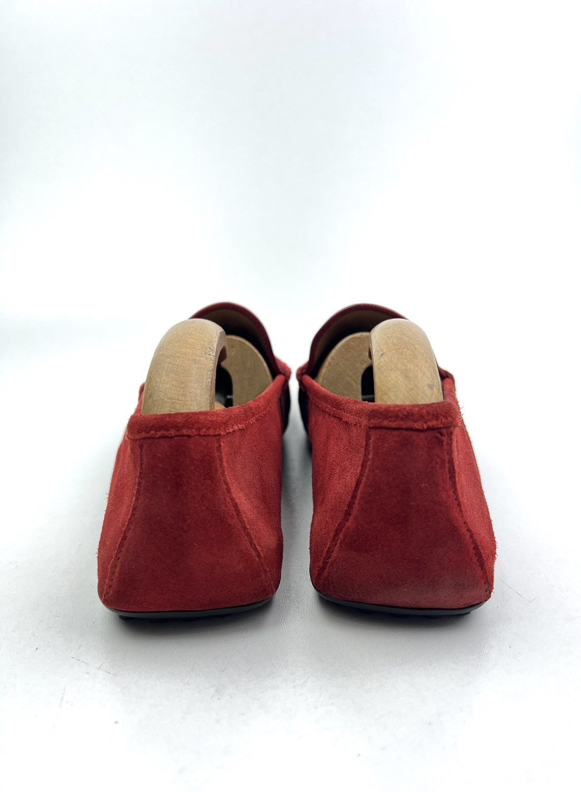 Gucci GUCCI Loafers Drivers Leather Shoes Web Stripe Red Men's Size US 8.5 / EU 41-42 - 6 Thumbnail